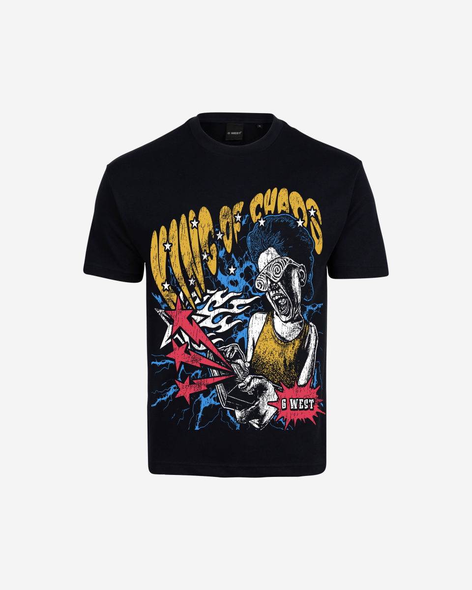 G West Mens Oversized King Of Chaos T Shirt
