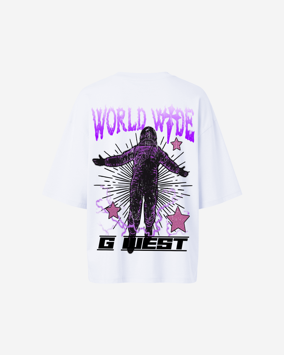 G West Womens Oversized World Wide Star Tee