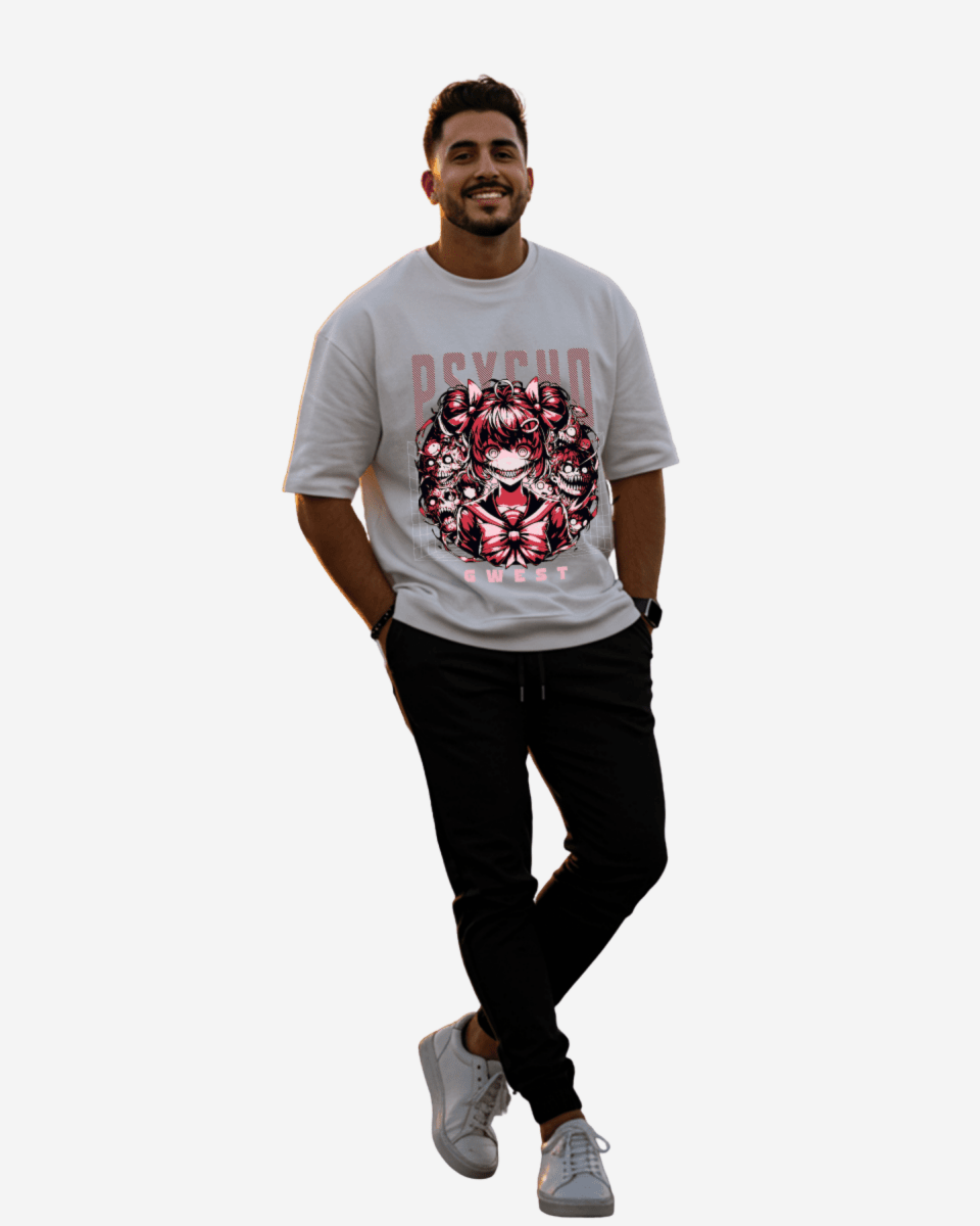 G West Psycho Madness Oversized Men&amp;#39;s T-Shirt
