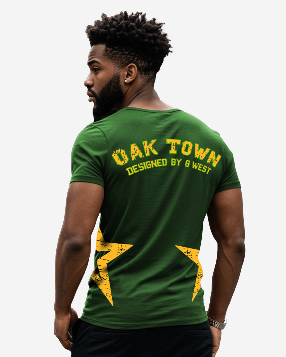 G West Mens Regular Fit Oak Town Green Tee
