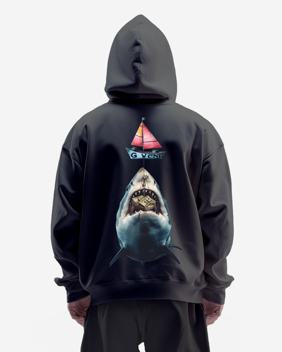 G West Mens Shark Bait Heavy Premium Hoodie