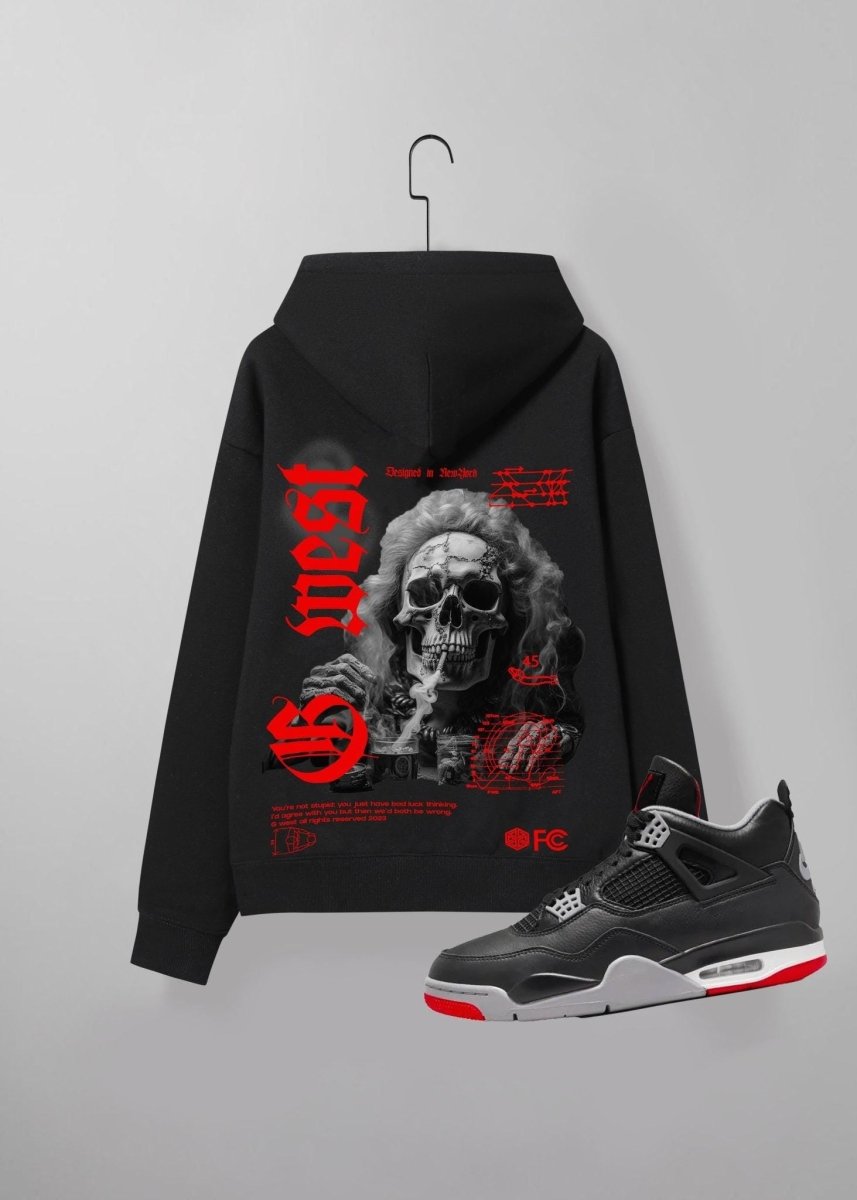 G West Smoke Skull Hoodie Without Cross