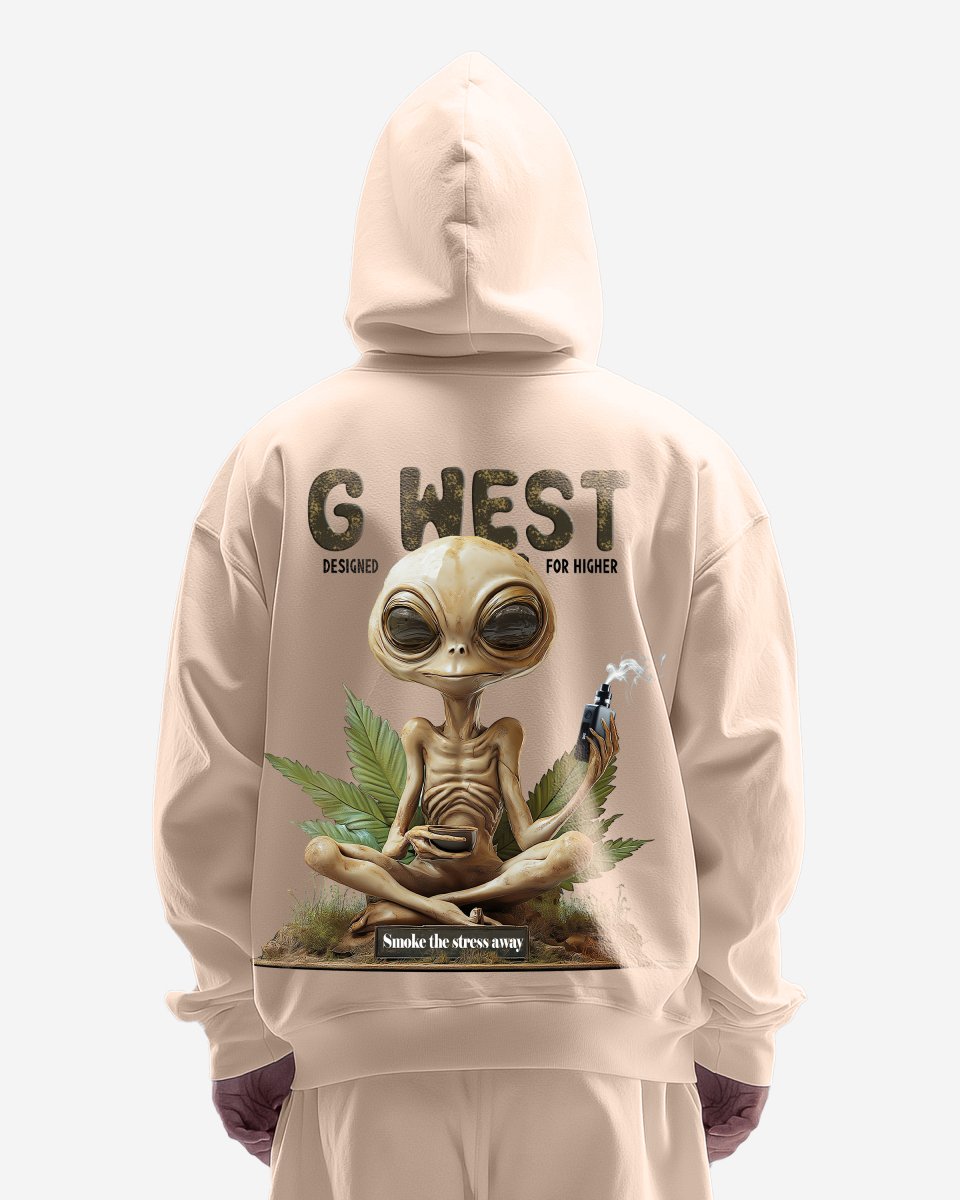 G West Smoking Alien Oversize Hoodie