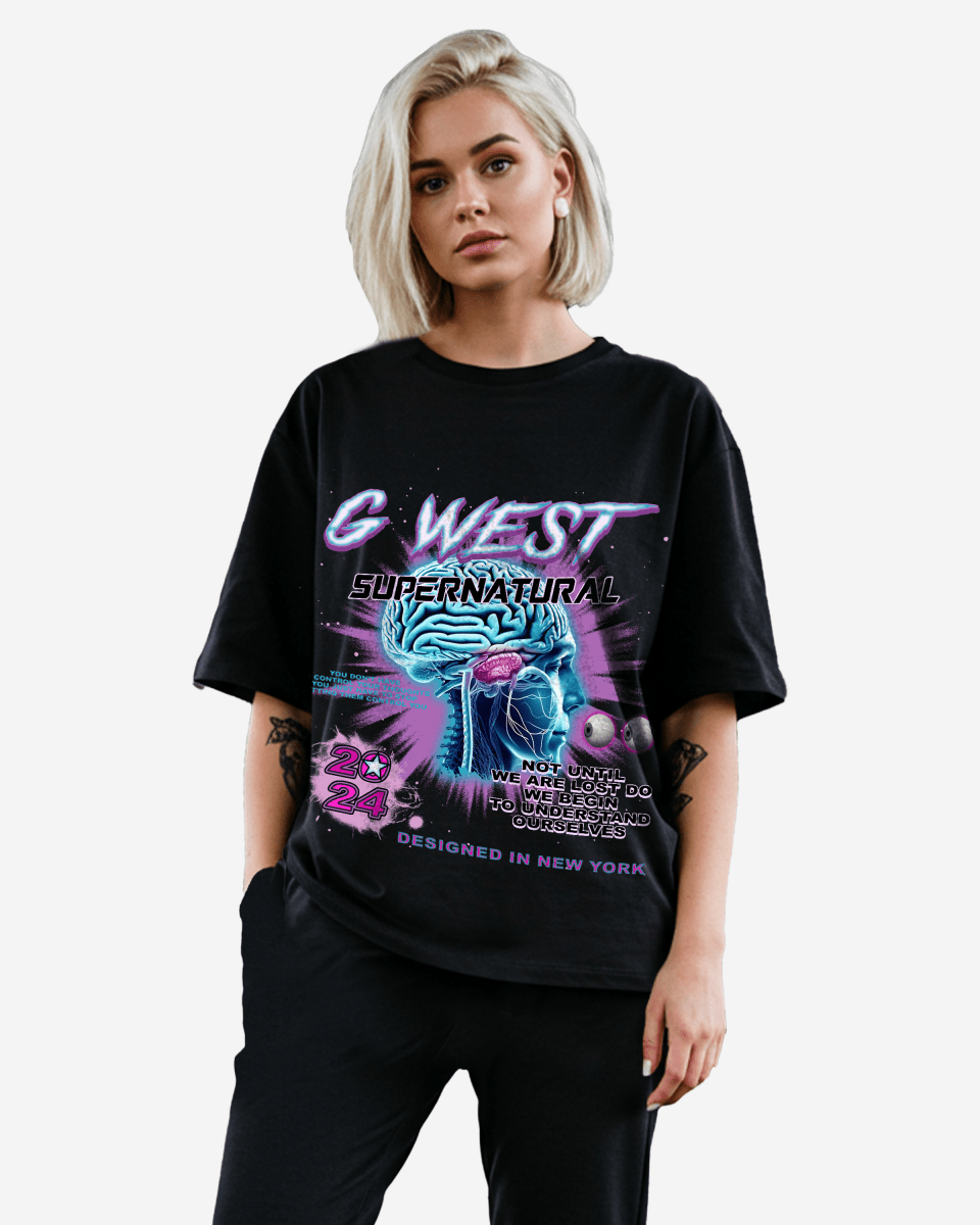G West Supernatural Acid Wash Premium Oversized Tee - WOMEN