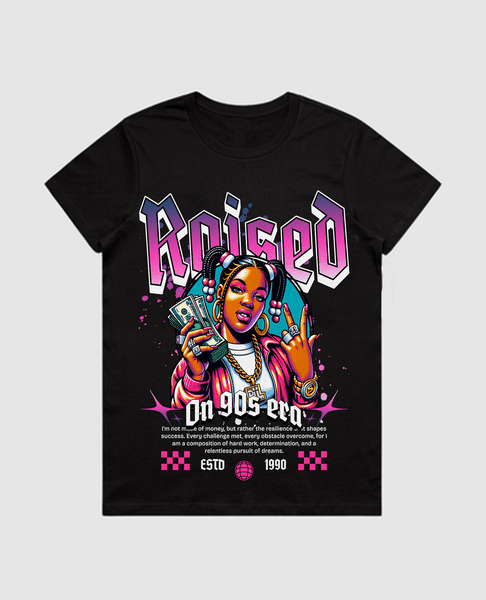 G West Womens Raised On 90S Era Tee