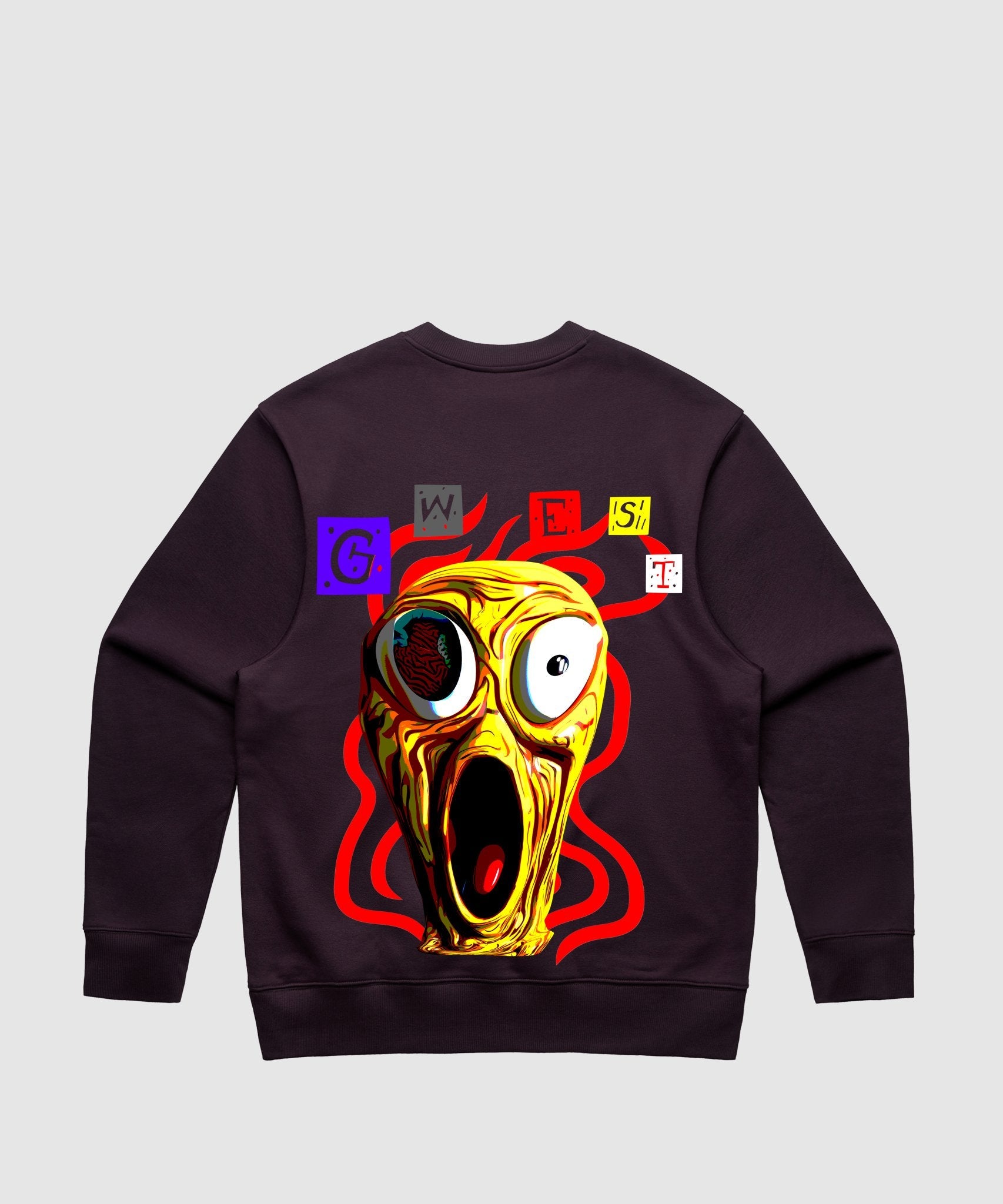 G WEST YELLOW FACE HEAVY PREMIUM CREWNECK