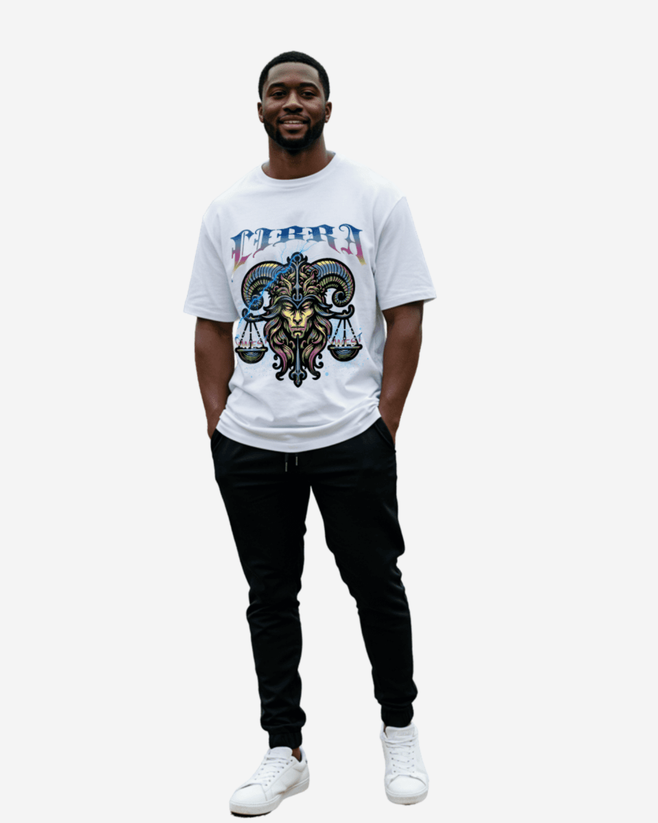 G West Zodiac Libra Oversized Men&amp;#39;s T-Shirt
