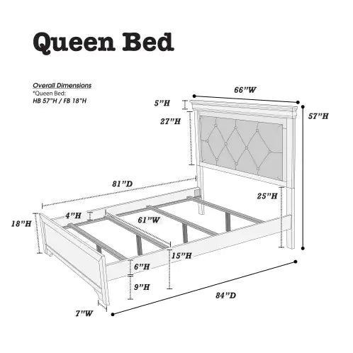 (.22) Style Loft Collection LED Backlight Tufted Queen Bed