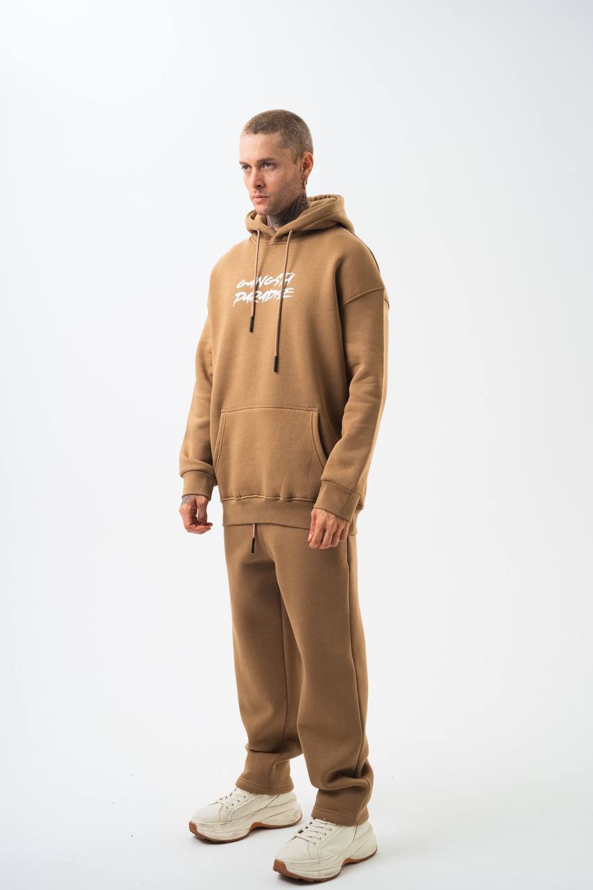 Oversize &#39;Gangsta Paradise&#39; Graphic Hoodie - Heavyweight Streetwear Hooded Sweatshirt