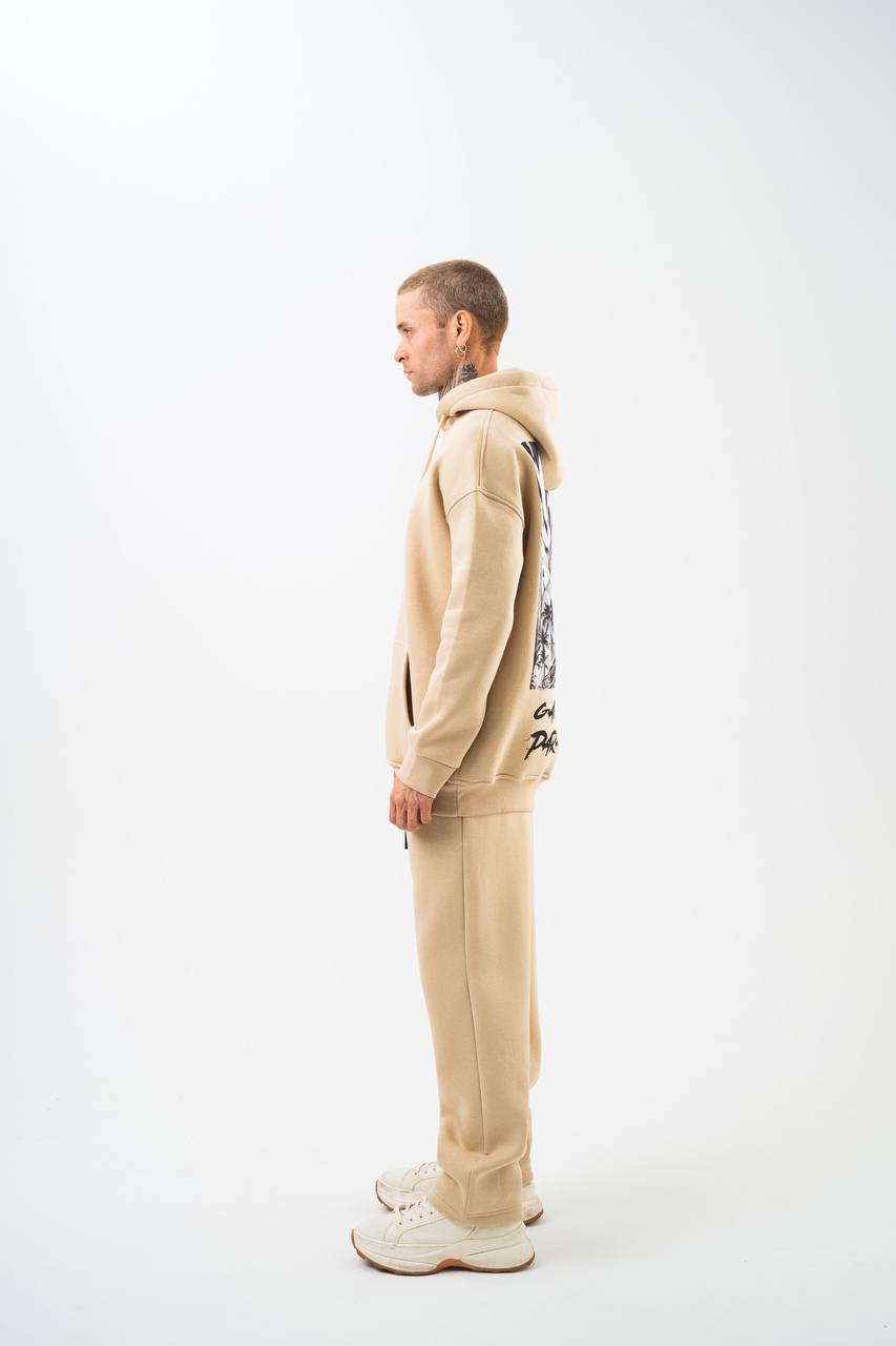 Oversize &#39;Gangsta Paradise&#39; Graphic Hoodie - Heavyweight Streetwear Hooded Sweatshirt