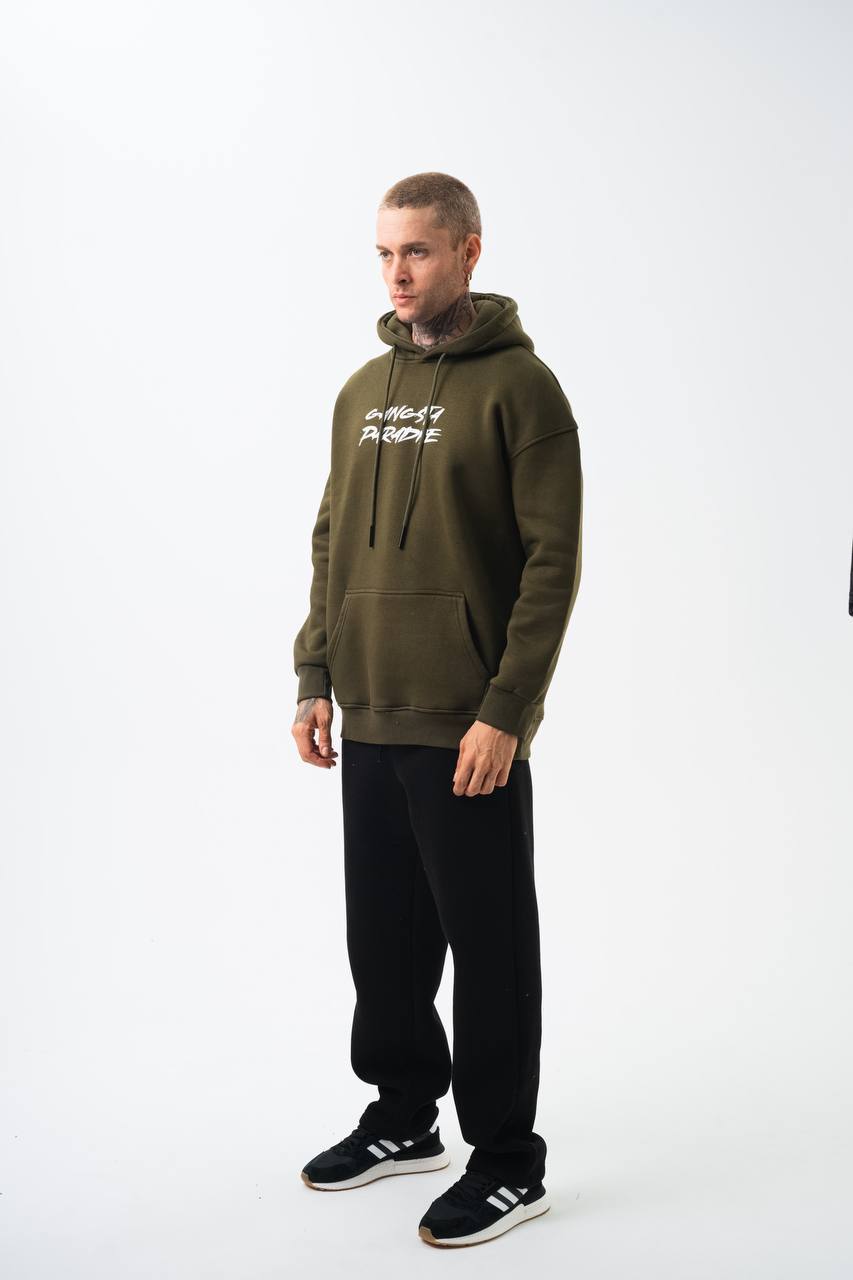 Oversize &#39;Gangsta Paradise&#39; Graphic Hoodie - Heavyweight Streetwear Hooded Sweatshirt
