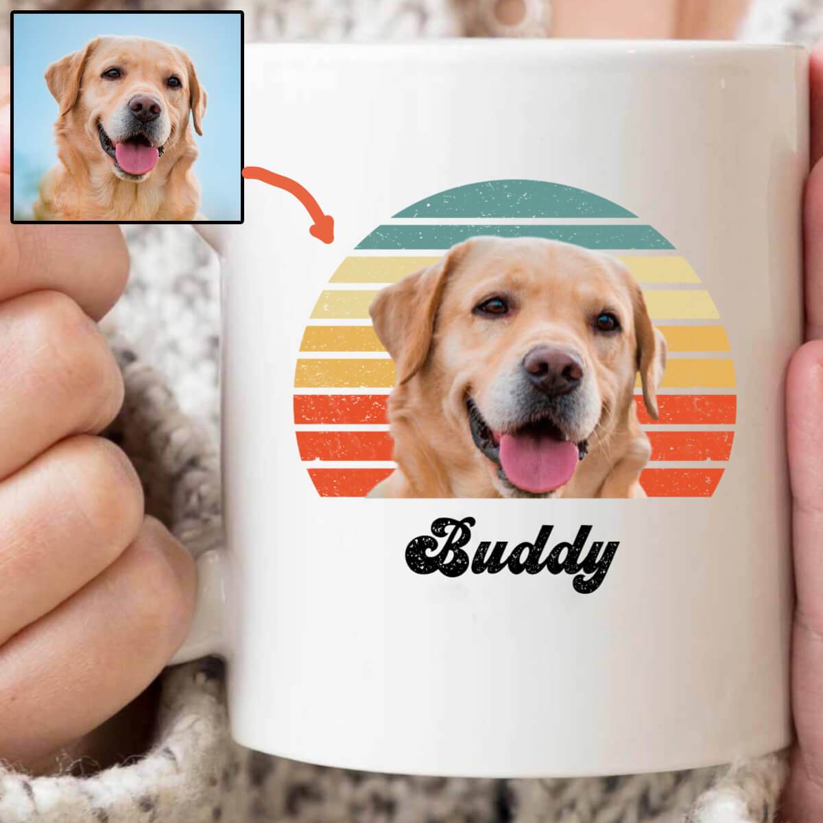 Dog Cat Retro Photo Dog Coffee Mug