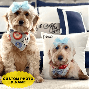 Pet Photo Custom Dog Throw Pillow