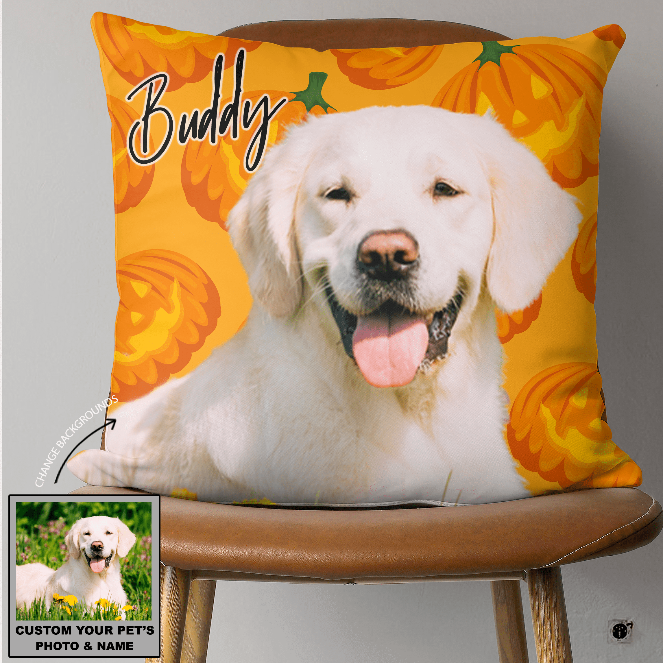 Pet Photo Custom Dog Throw Pillow