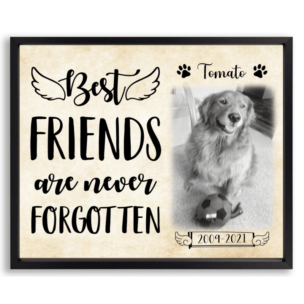 Best Friends Are Never Forgotten Dog Picture Frame