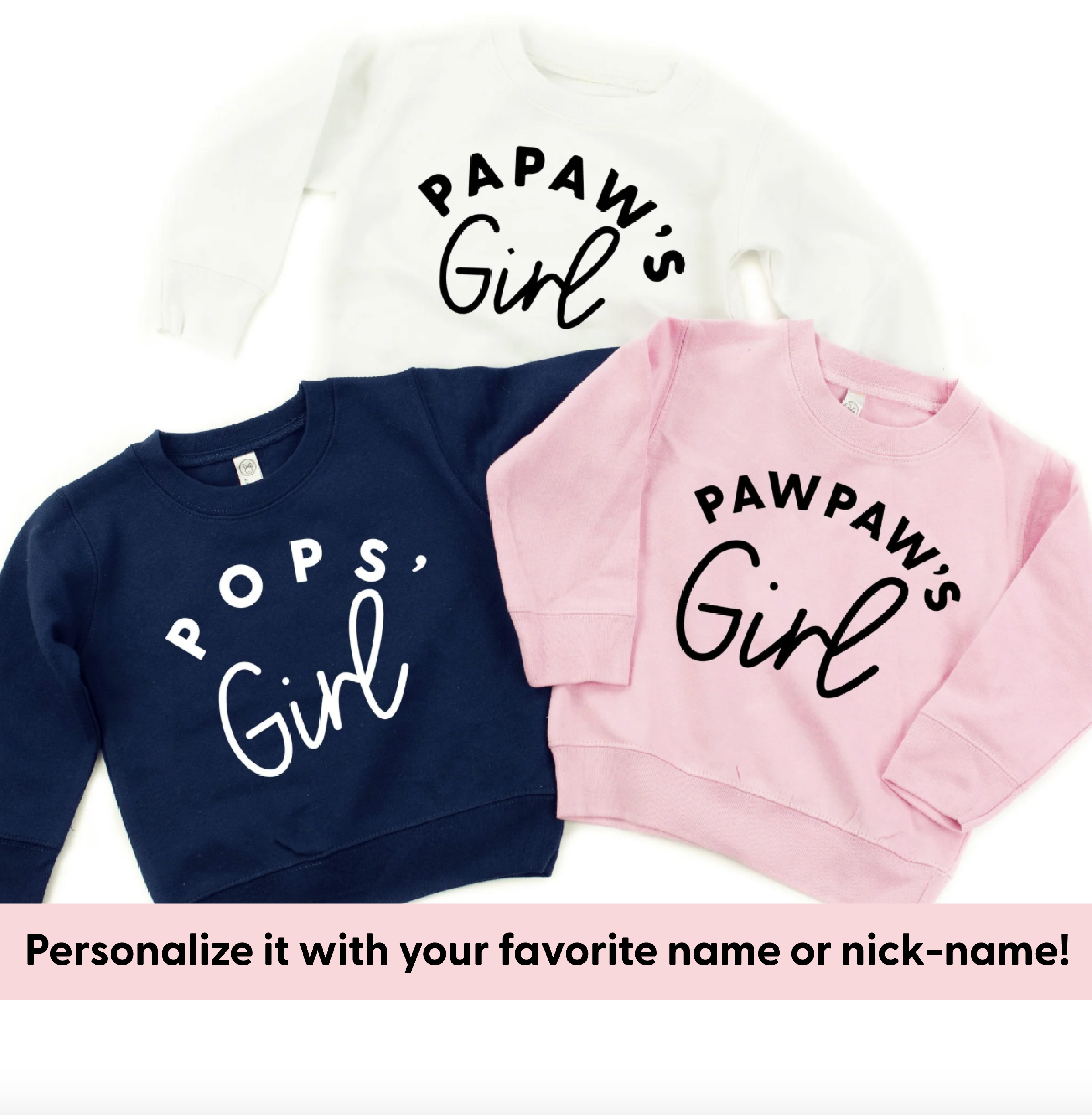Custom Name&amp;#39;s Girl - (PERSONALIZE IT!) - Child Sweater