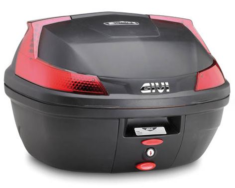 GIVI B37N 39-LITER MONOLOCK TOP CASE | MATTE BLACK WITH RED LENSES