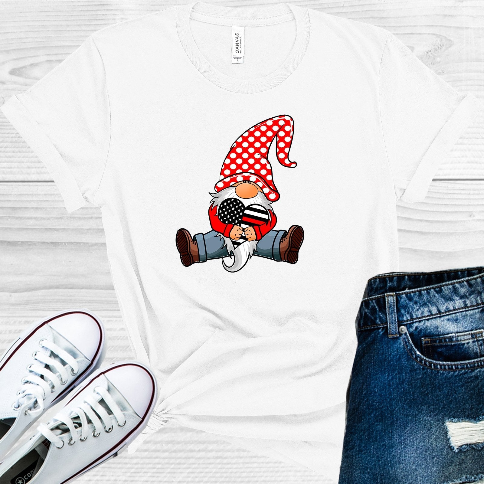 THIN RED LINE GNOME GRAPHIC TEE