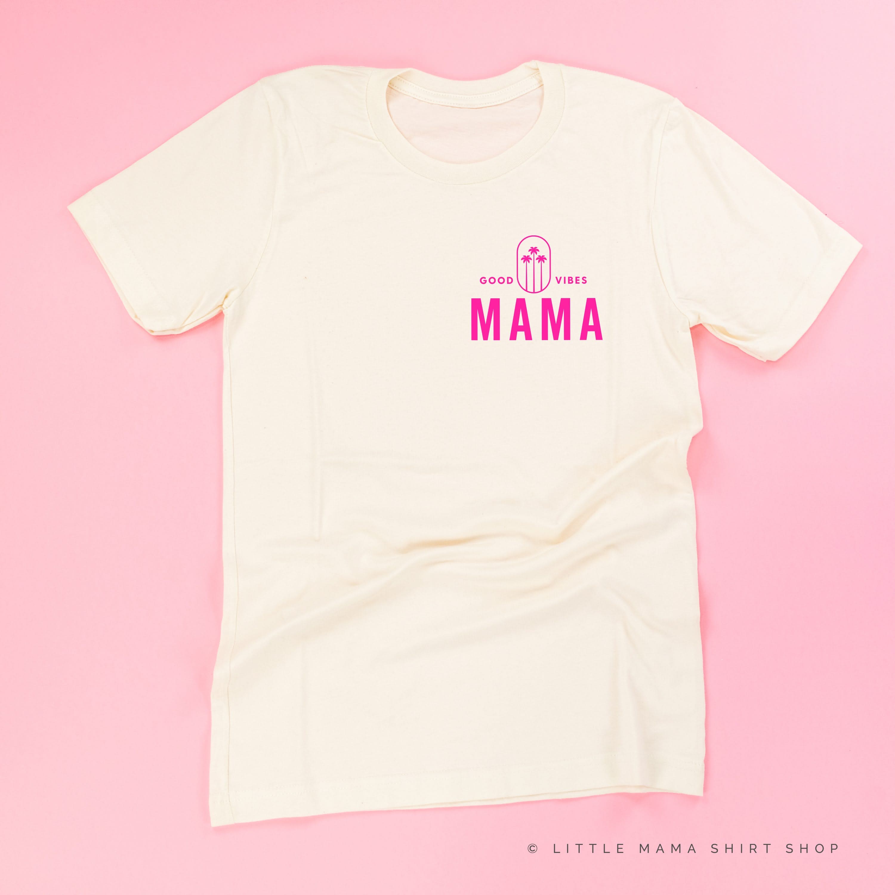 Good Vibes Mama &amp;amp; 3 Palm Trees (pf &amp;amp; b) - Unisex Tee