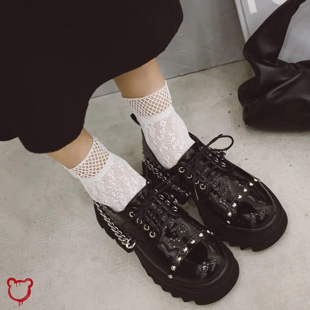 “EMOtional” Chain-Studded Black Shoes