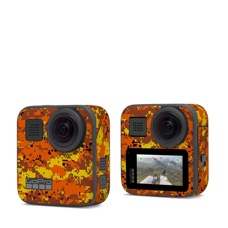 Digital Orange Camo - GoPro Max Skin
