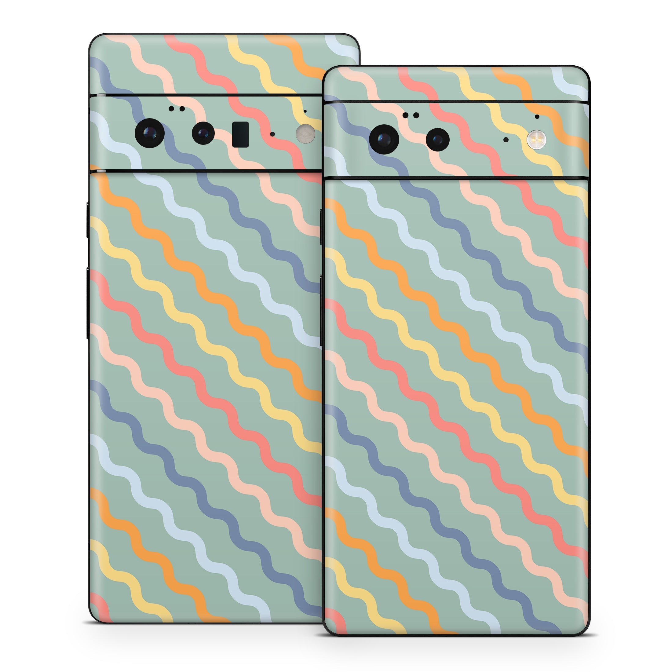 Wavy Diagonal Lines - Google Pixel 6 Skin