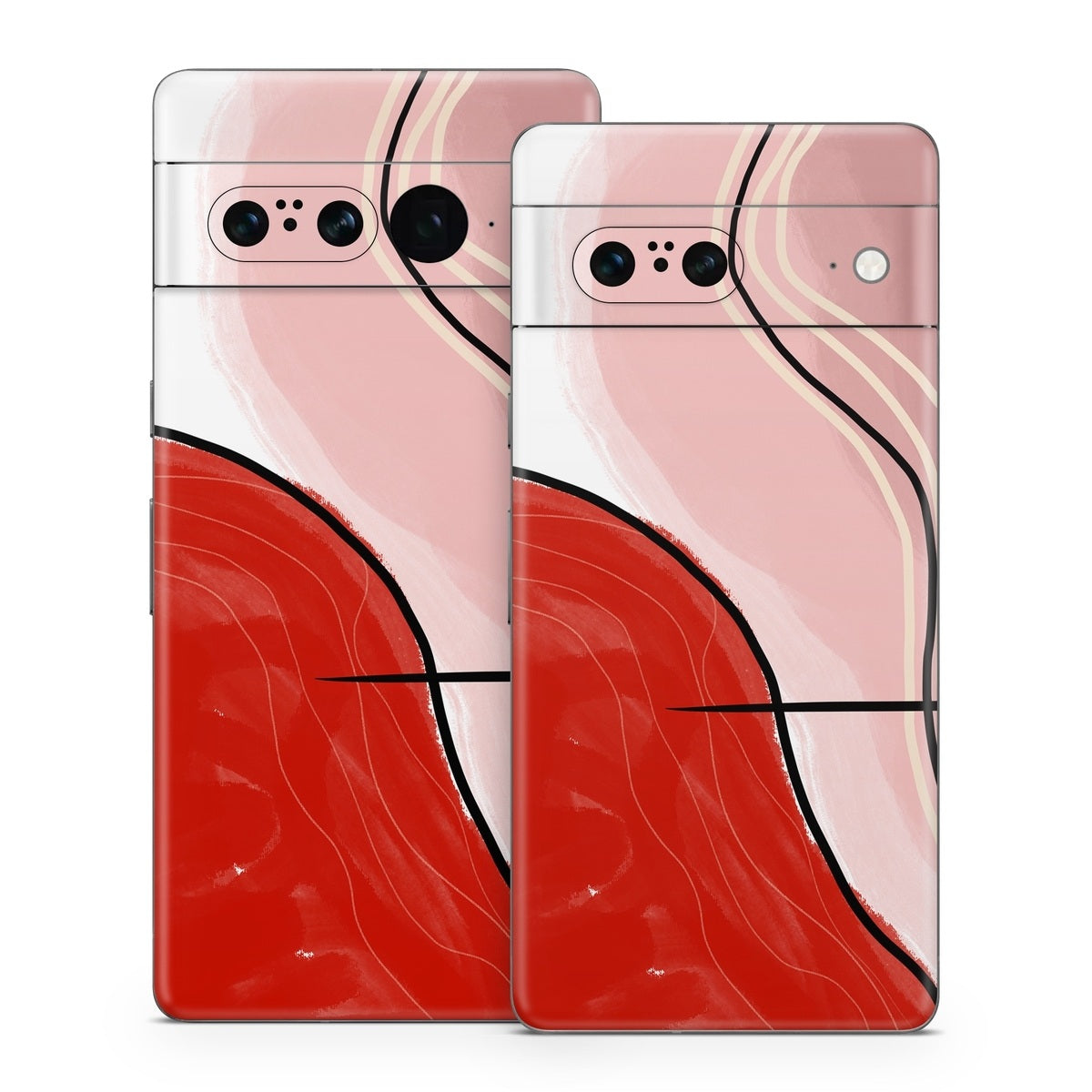 Abstract Red - Google Pixel 7 Skin