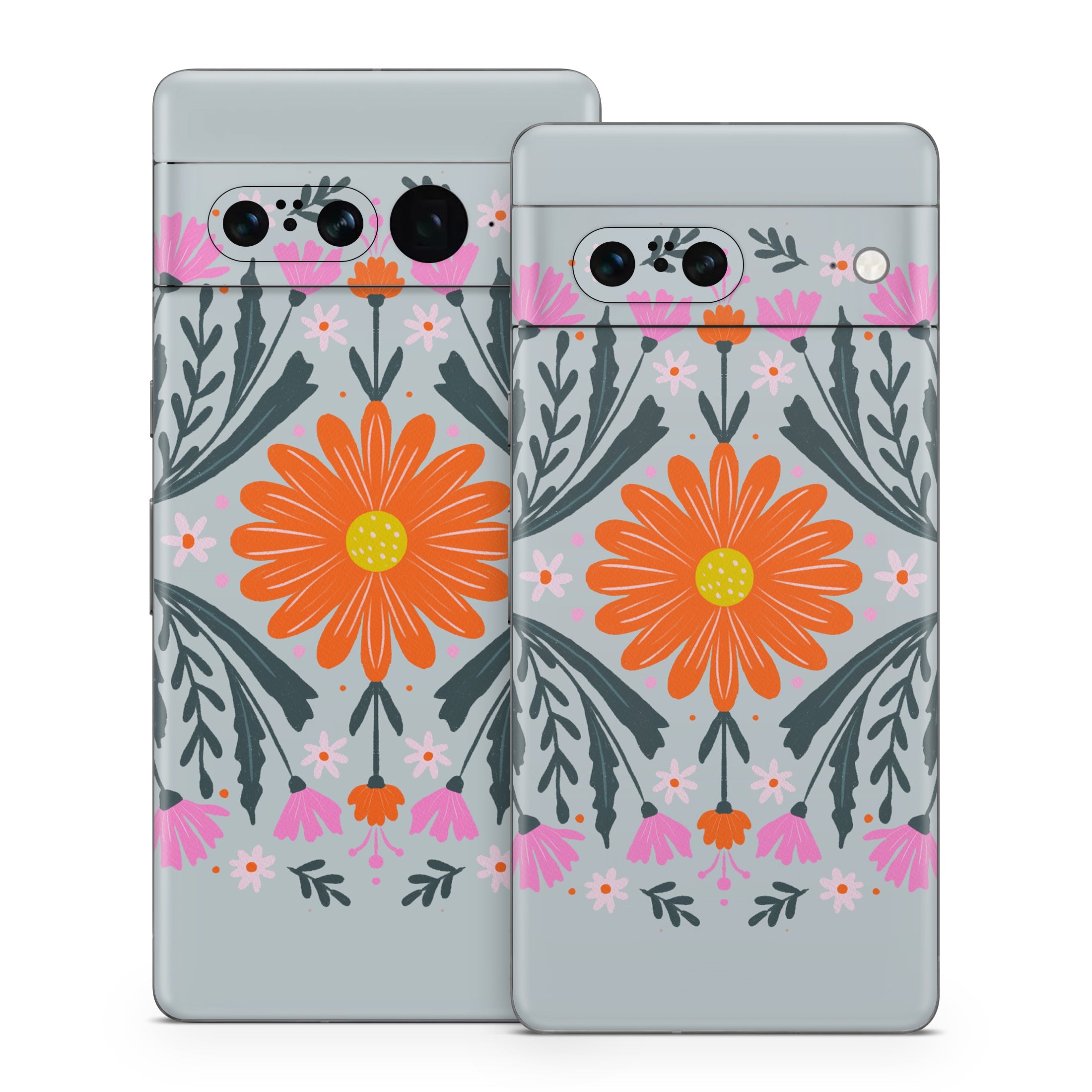 Pink and Orange Flowers - Google Pixel 7 Skin