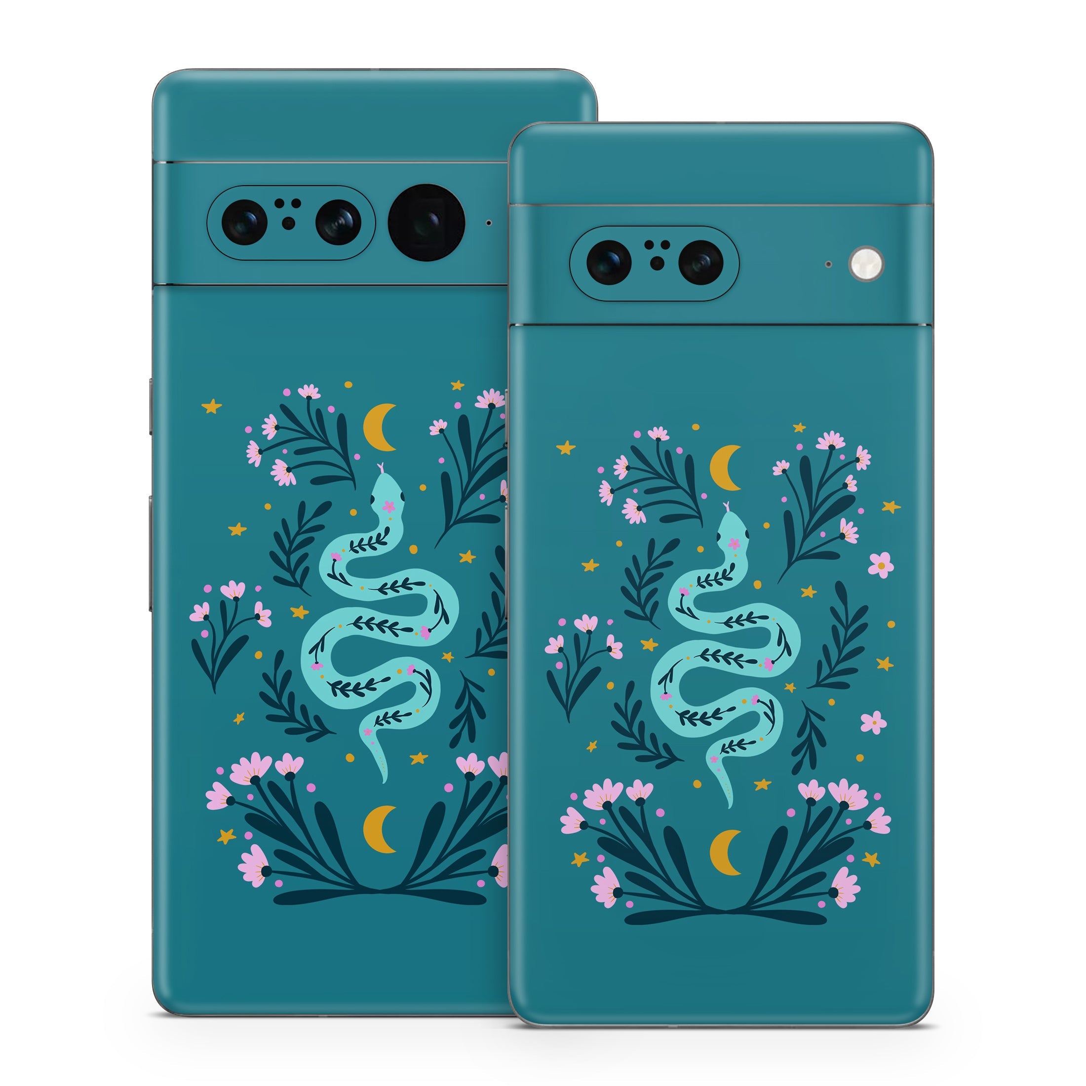Snake and Flowers - Google Pixel 7 Skin