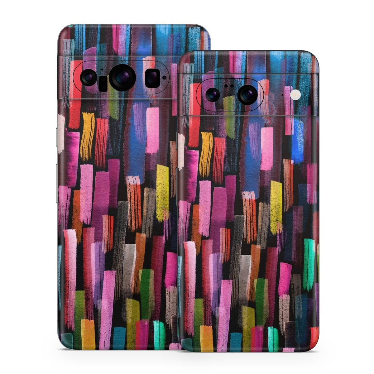 Colorful Brushstrokes Black - Google Pixel 8 Skin