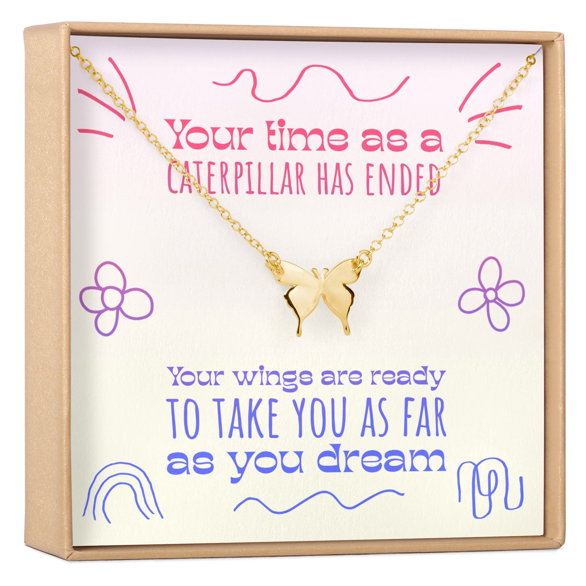 Graduation Butterfly Pendant Necklace
