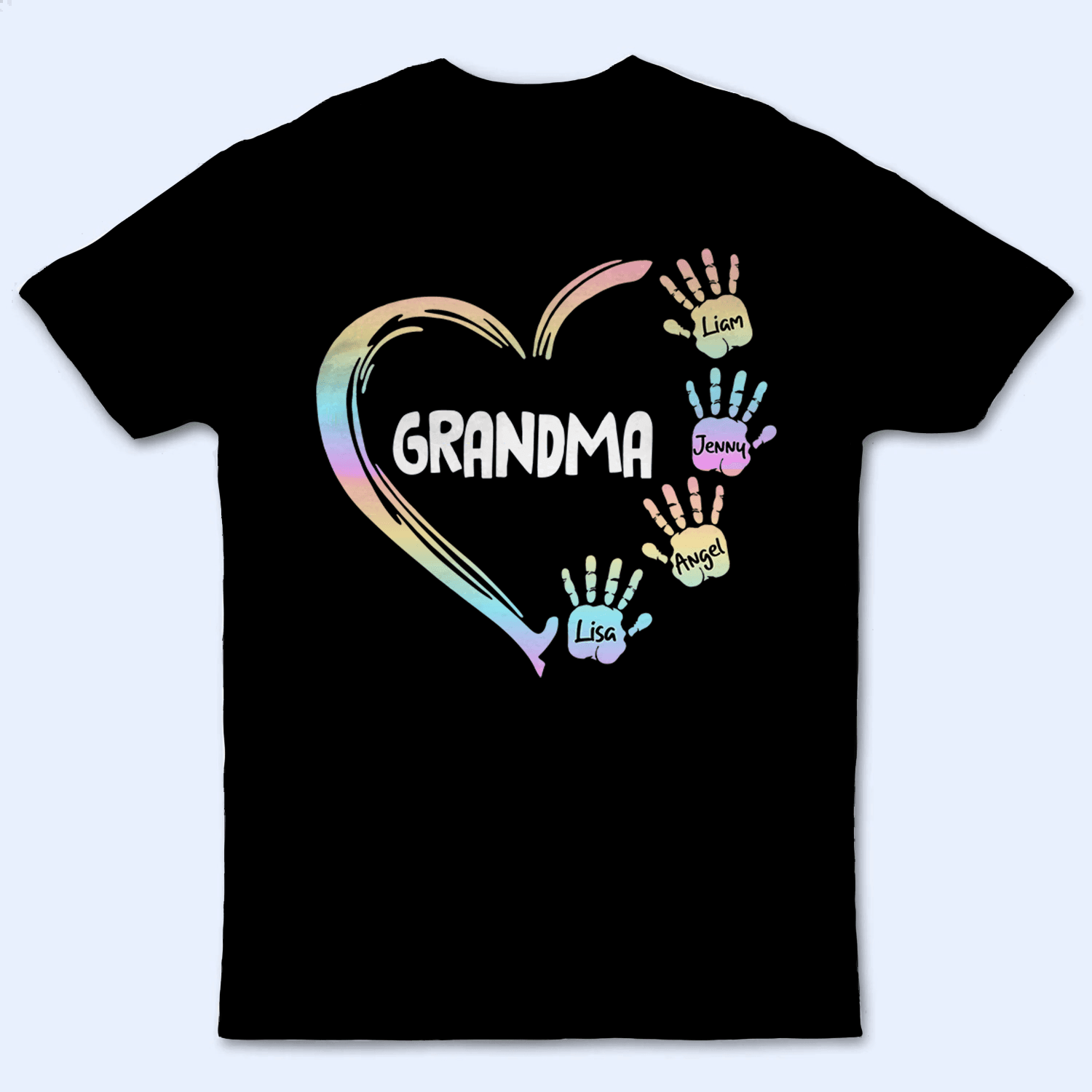 Grandma Heart Element - Personalized Custom T Shirt - Birthday, Loving, Funny Gift for Grandma/Nana/Mimi, Mom, Wife, Grandparent