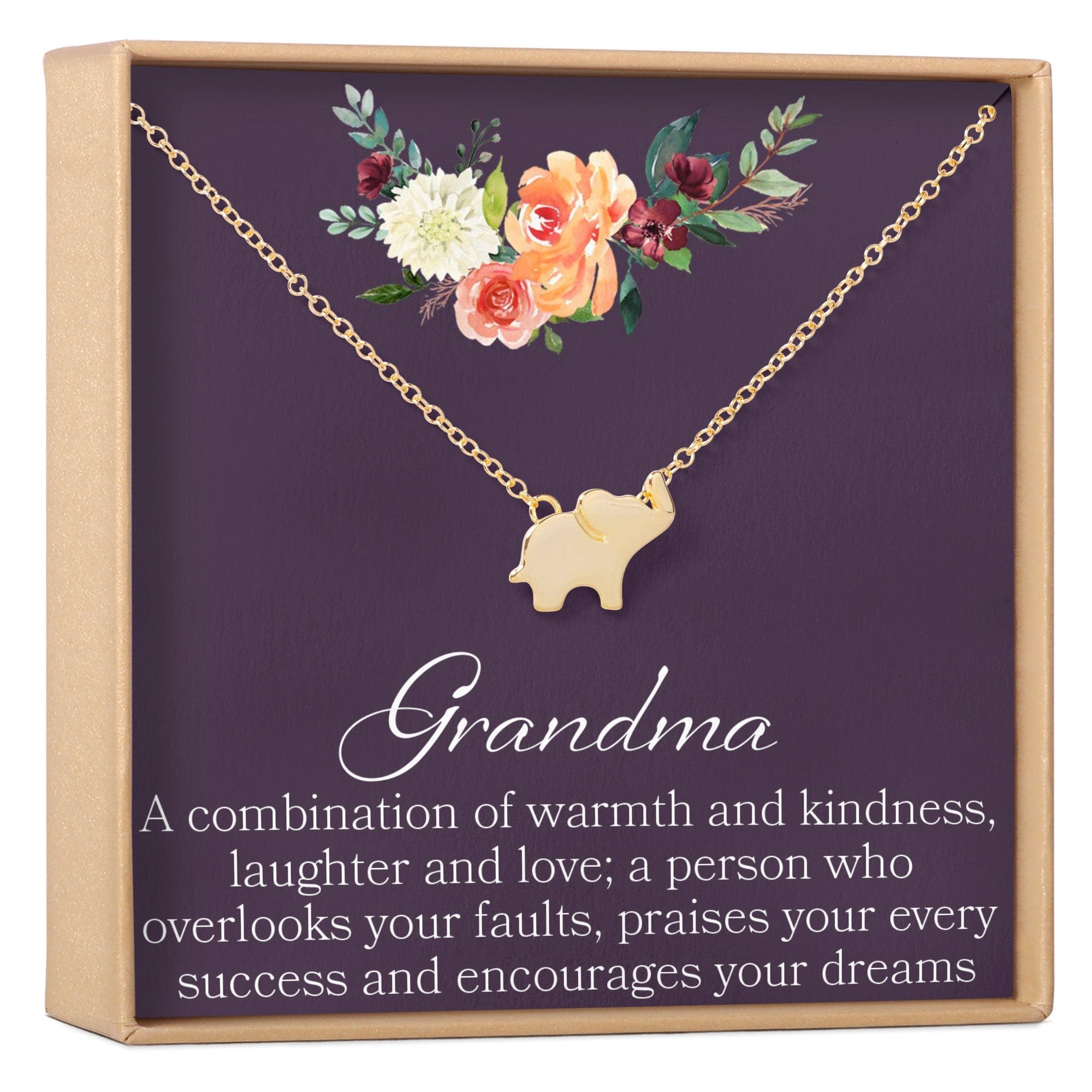 Grandmother Elephant Pendant Necklace