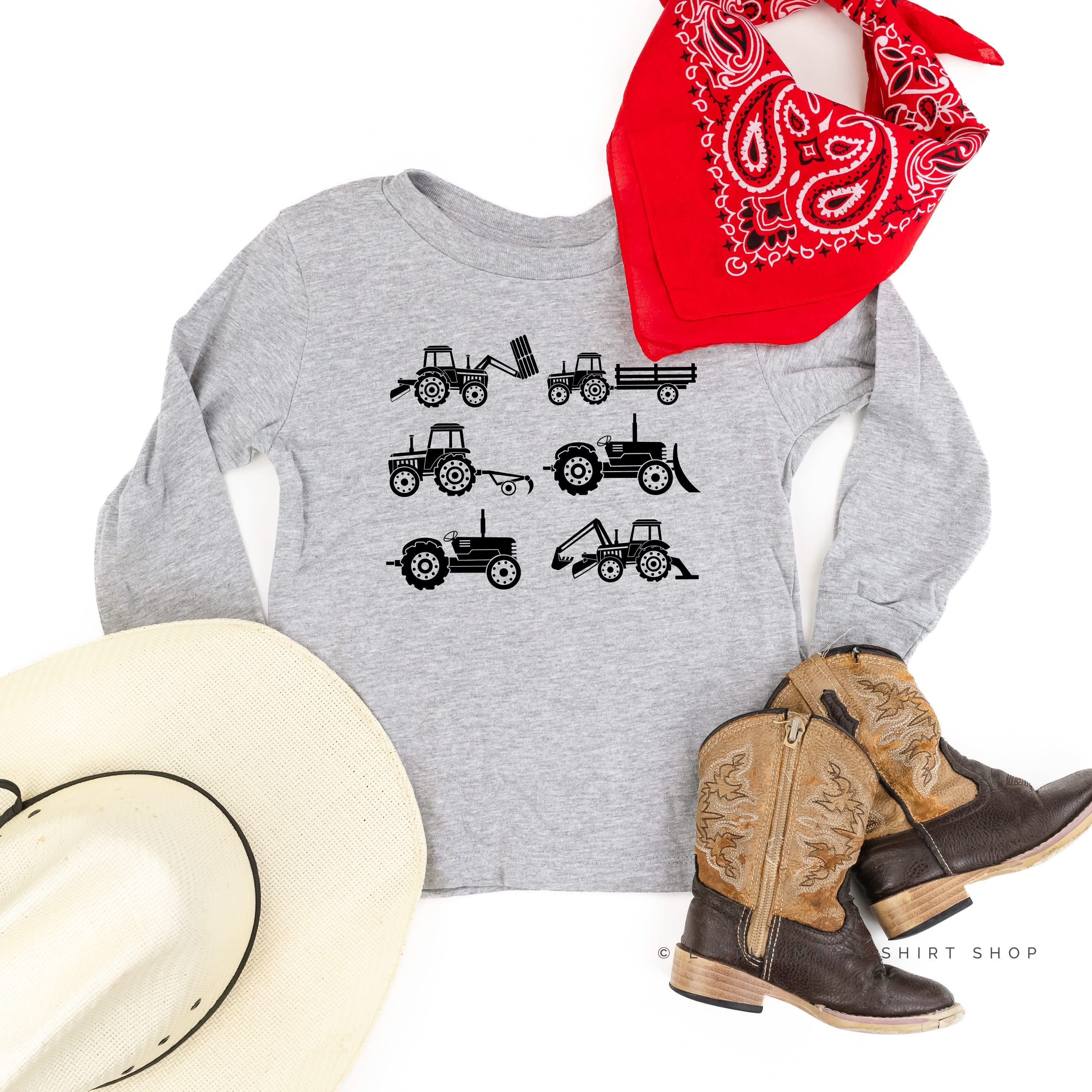 6 Tractors - Child Long Sleeve Tee