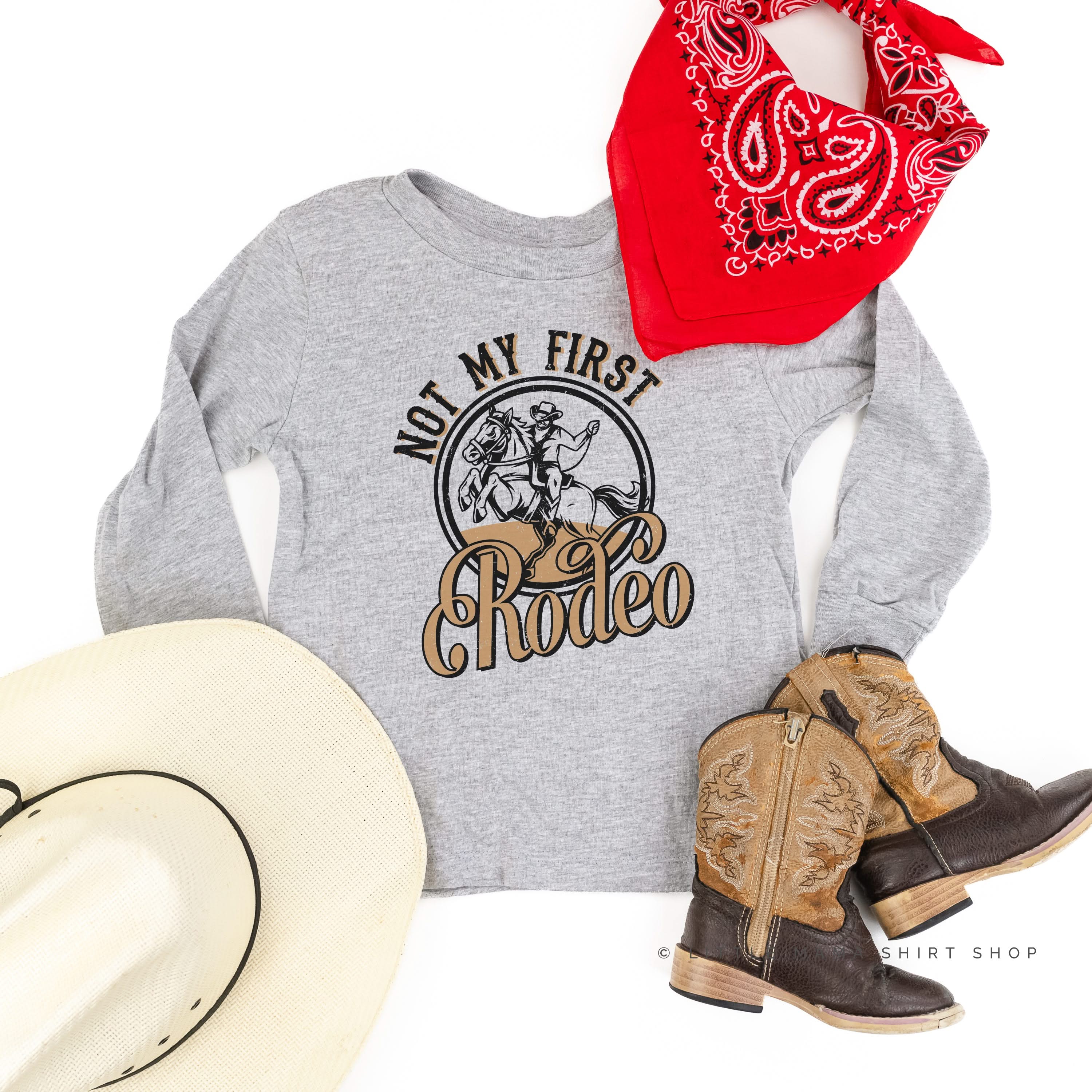 Not My First Rodeo - Distressed Design - Child Long Sleeve Tee