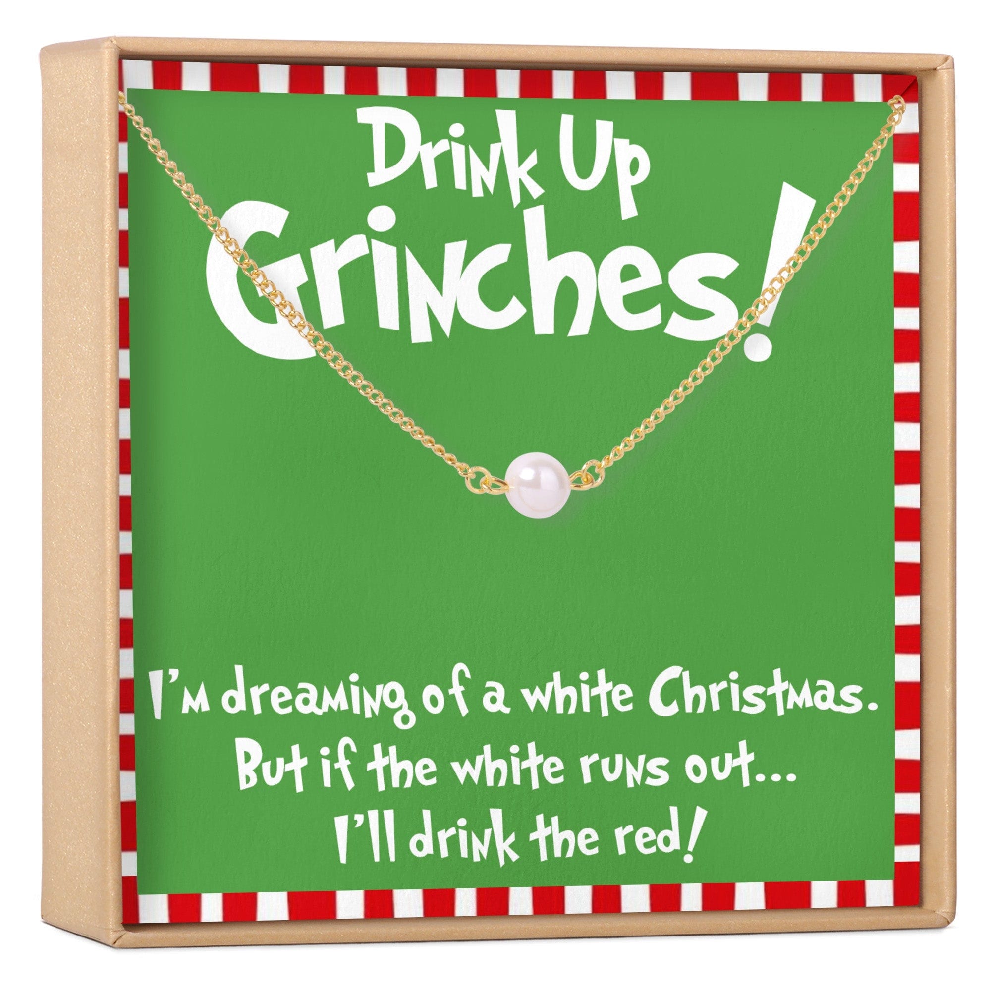 Grinch Christmas Pearl Necklace