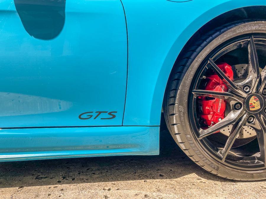 &amp;quot;GTS&amp;quot; Door Vinyl Logo Emblems for Porsche Vehicles (Boxter, Cayman, 911, Macan, Cayenne, Panamera)
