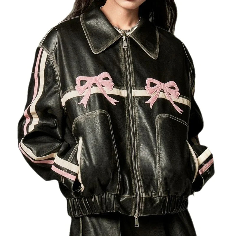 Style Loft Collection The Graces Rock and Roll Capital Leather Biker Jacket