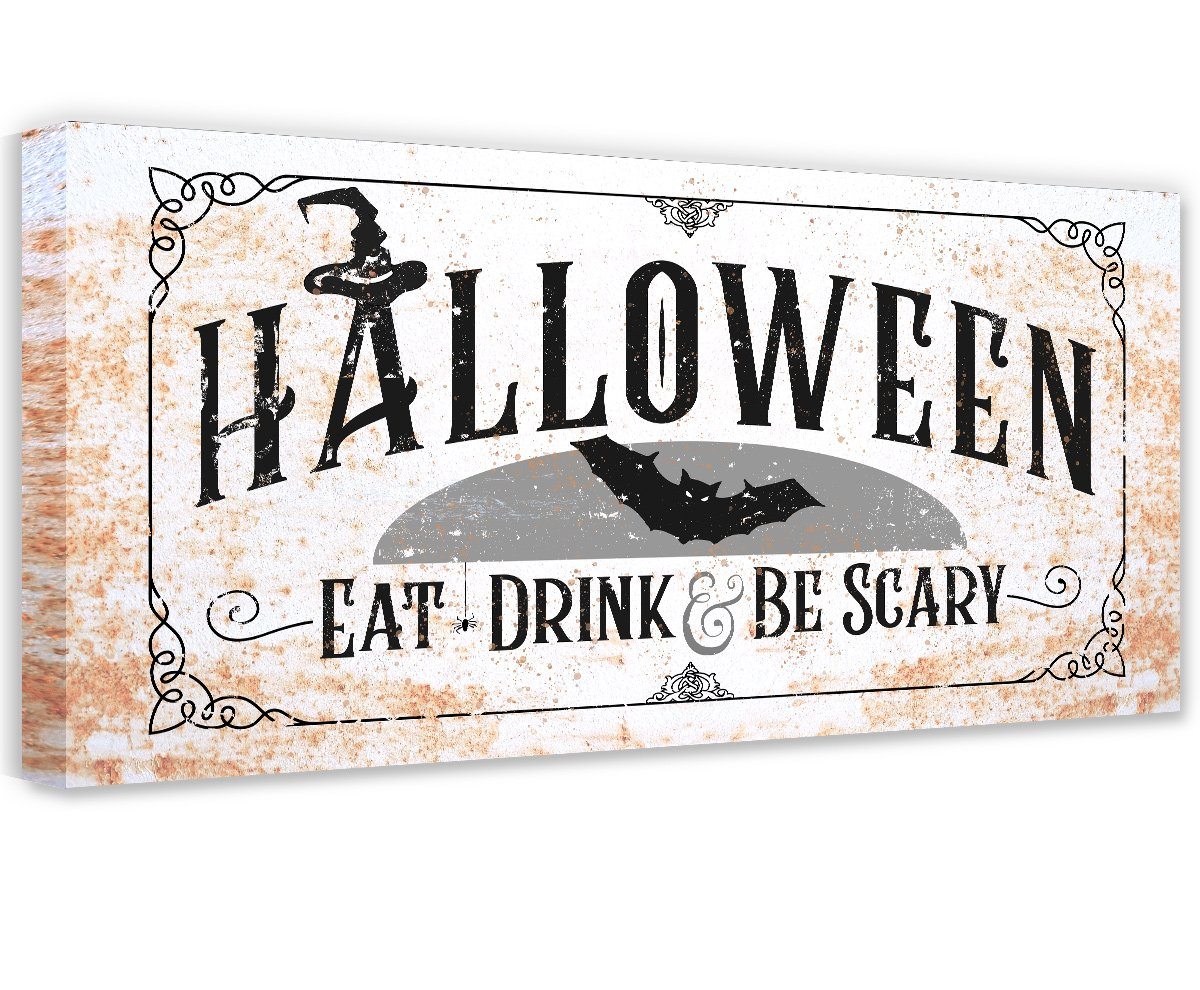 Halloween Eat Drink Be Scary - Canvas