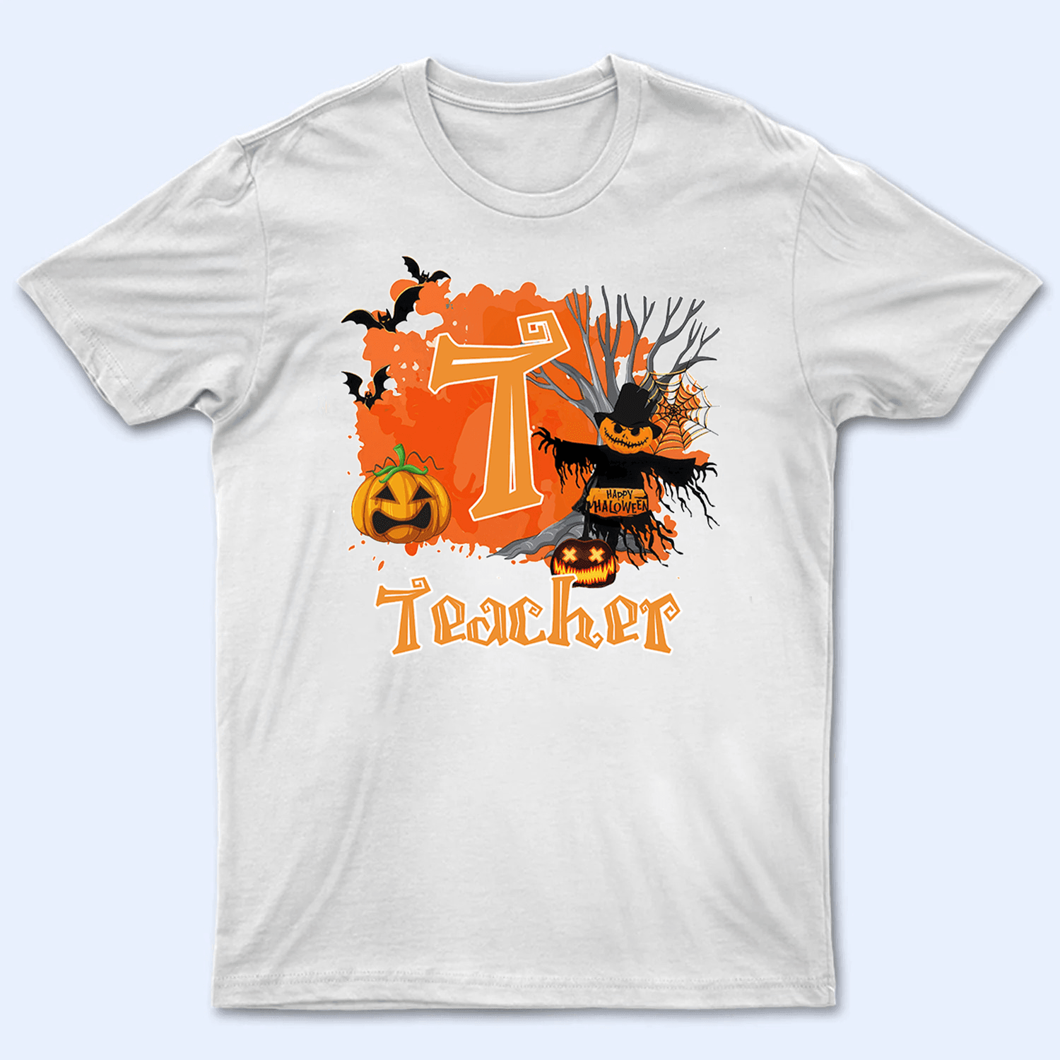 Halloween With Name Shirt - Personalized Custom T Shirt - Birthday, Loving, Funny Gift for Teacher, Kindergarten, Preschool, Pre K, Paraprofessional