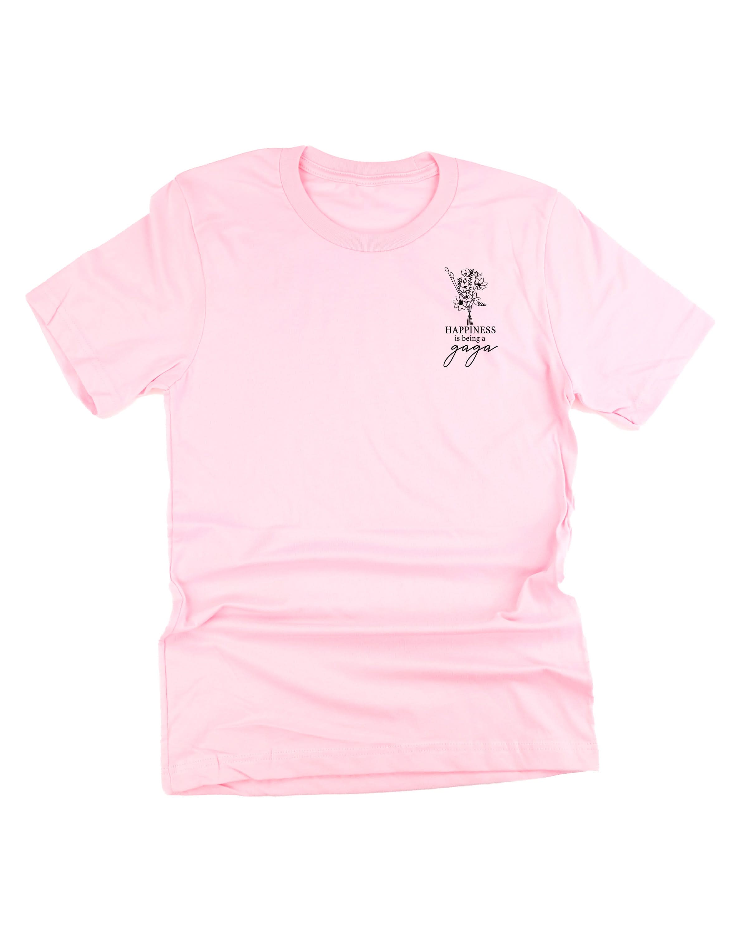 Bouquet Style - &quot;Happiness Is Being a _______&quot; (pocket) - (Choose Your Name) - Unisex Tee