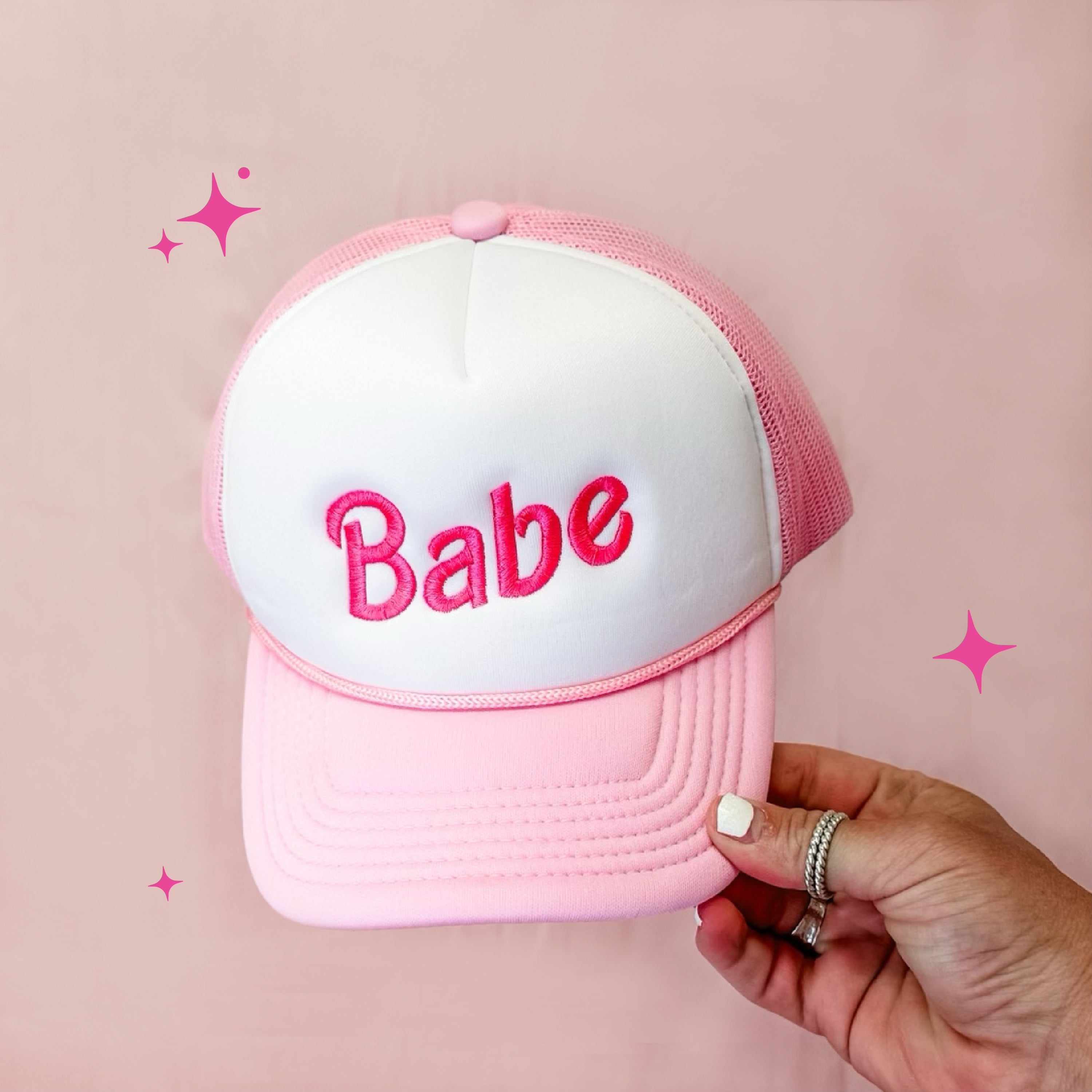 Babe - Pink/White - Barbie Party - Youth Trucker Hat