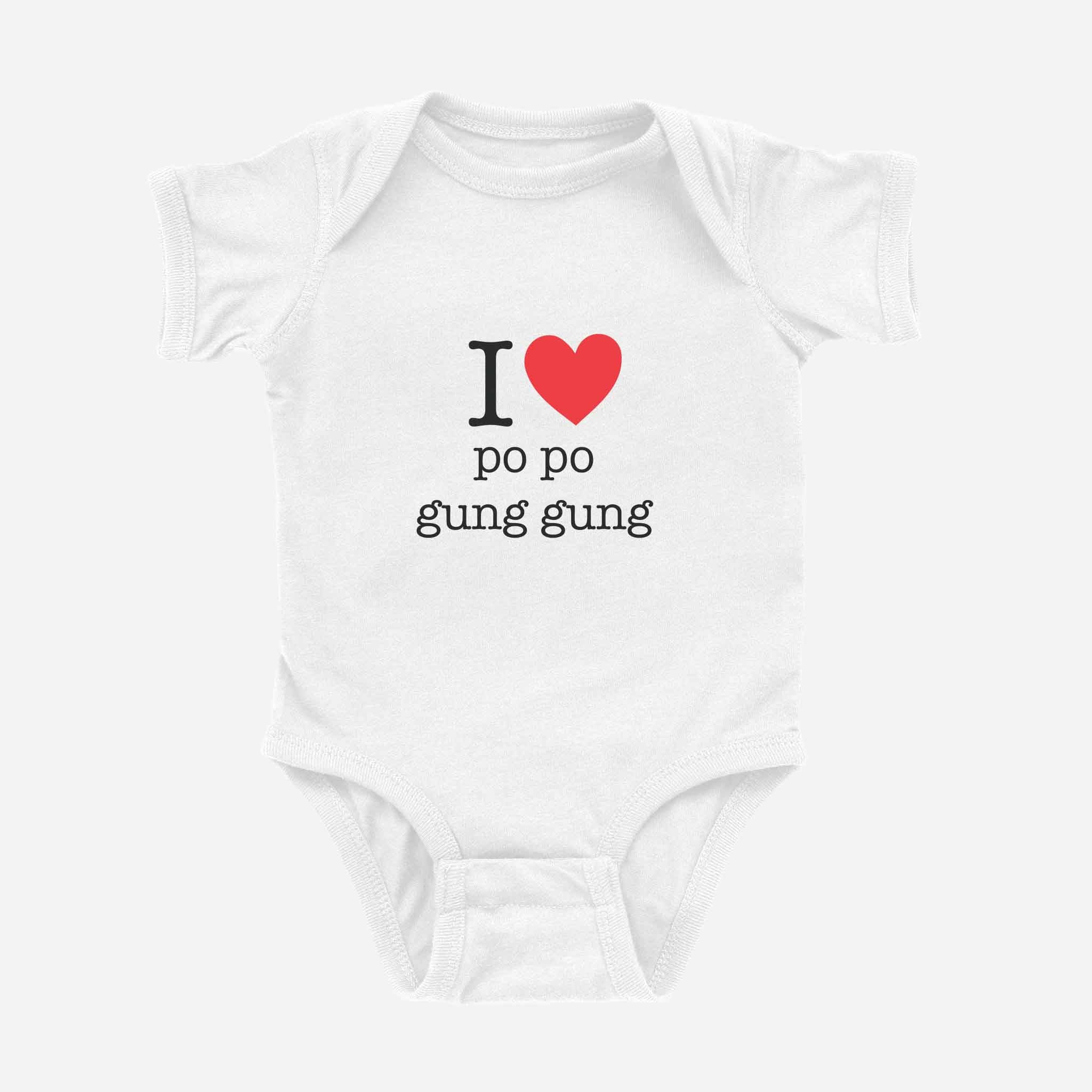 I ♡ Grandma &amp;amp; Grandpa Cantonese Onesie (Maternal)