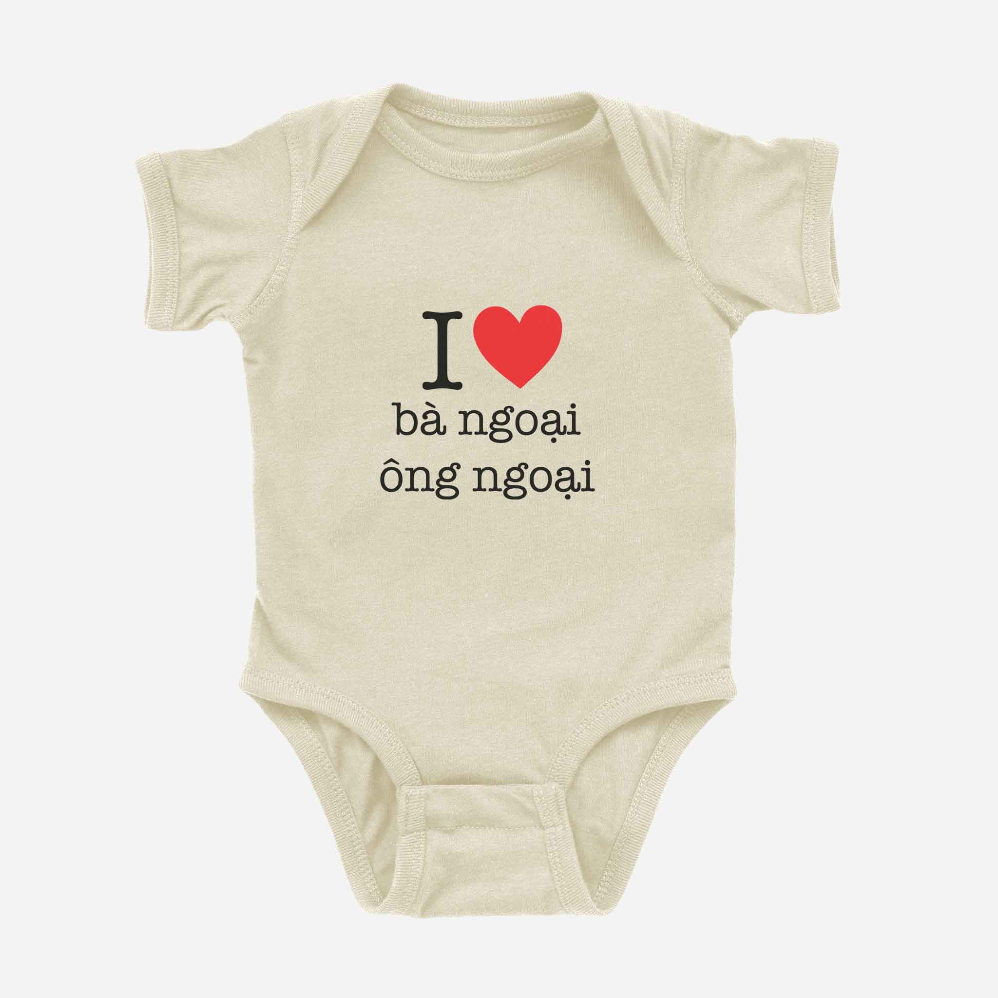 I ♡ Grandma &amp;amp; Grandpa Vietnamese Onesie (Maternal)