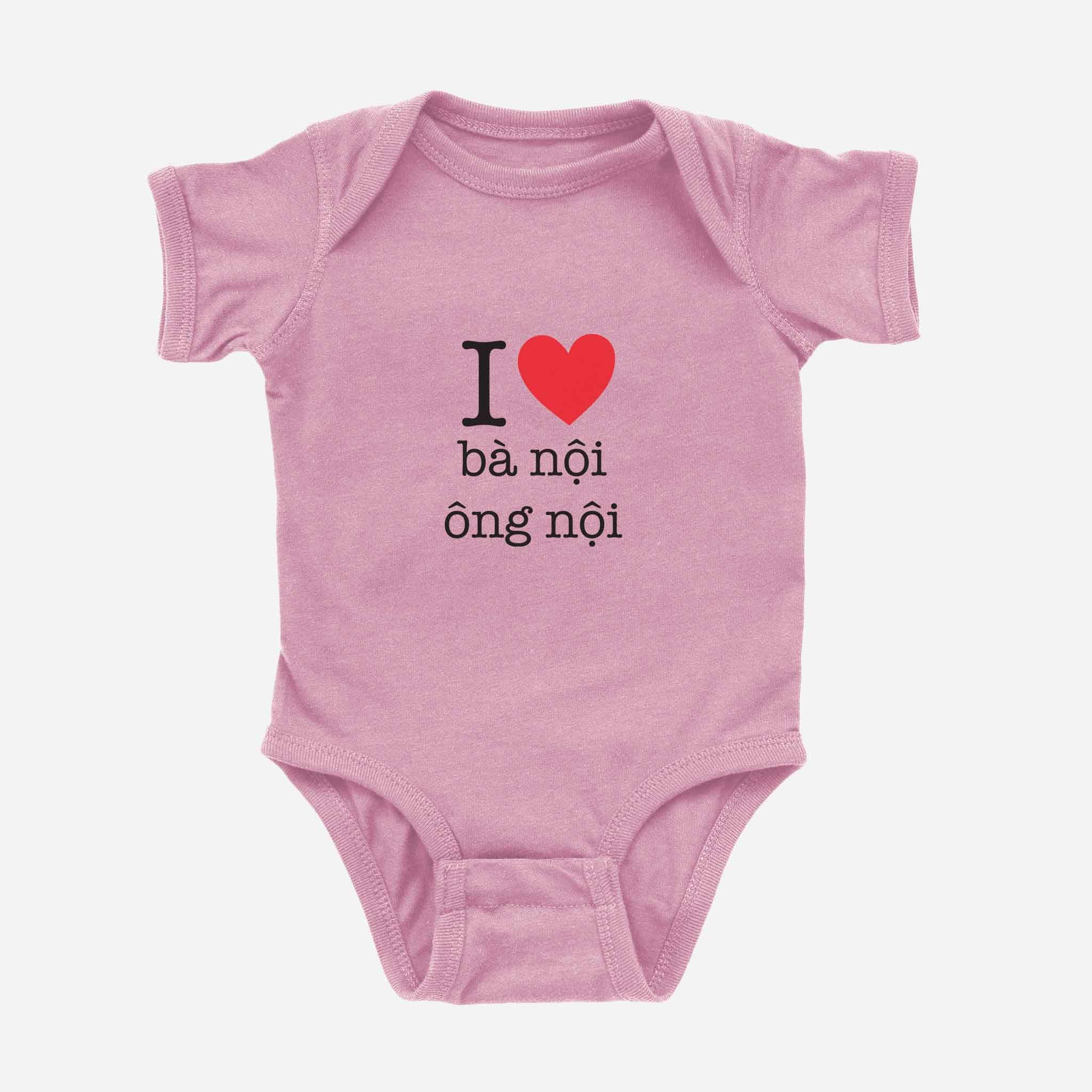 I ♡ Grandma &amp;amp; Grandpa Vietnamese Onesie (Paternal)