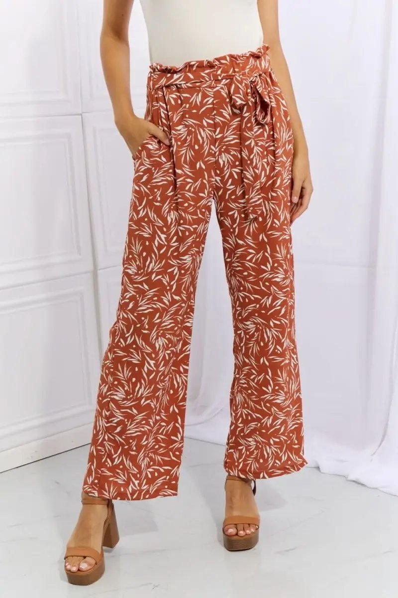 Lovesalve WS Heimish Red Orange Geometric Pants Women&amp;#39;s Casual Trousers - Comfy &amp;amp; Stylish