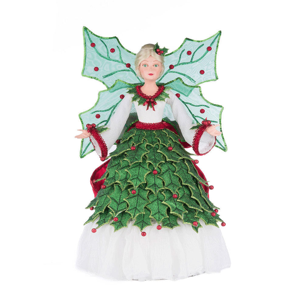 Holly Berry Fairy Tree Topper by Katherine&amp;#39;s Collection