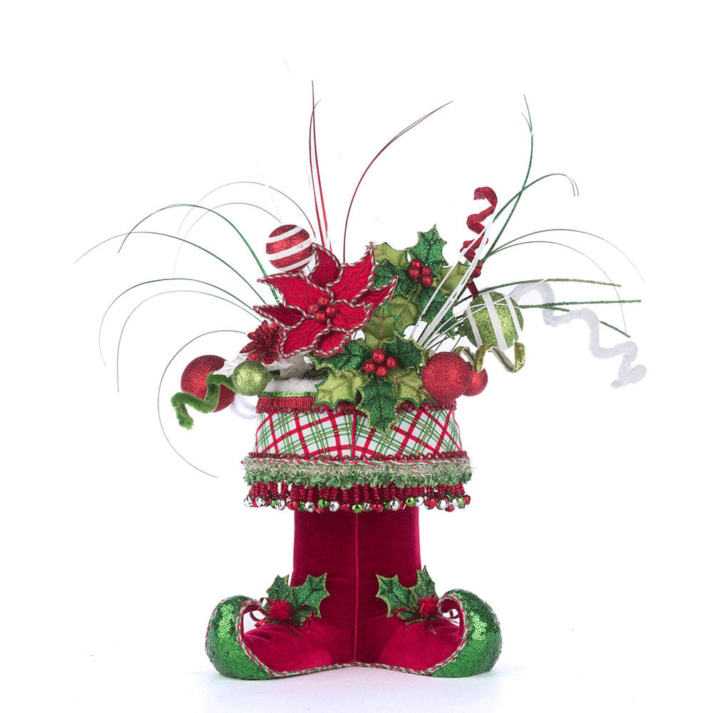 Holly Woods Elf Boots Tabletop Container by Katherine&amp;#39;s Collection