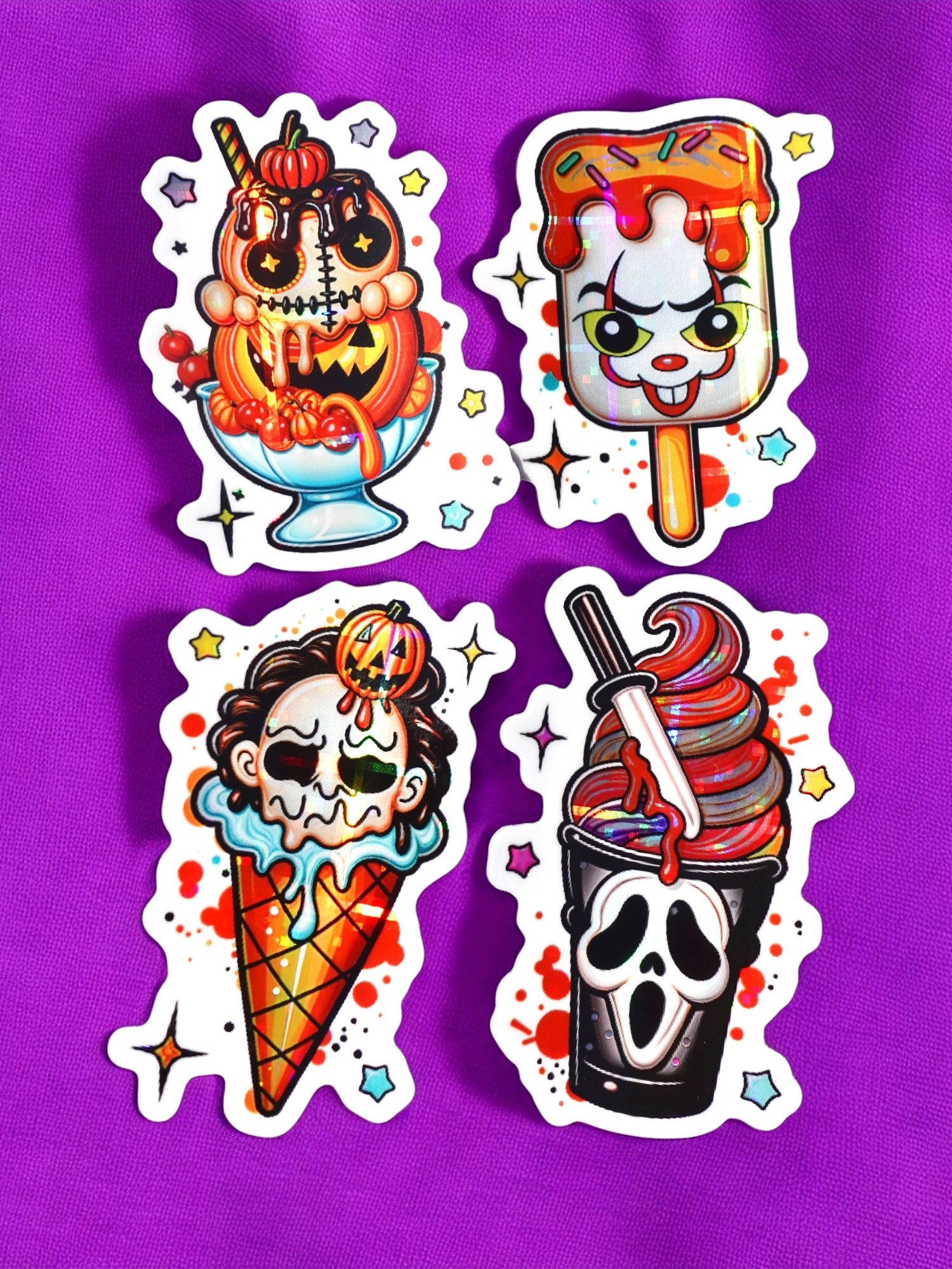 Horror Ice cream Halloween Sticker Pack