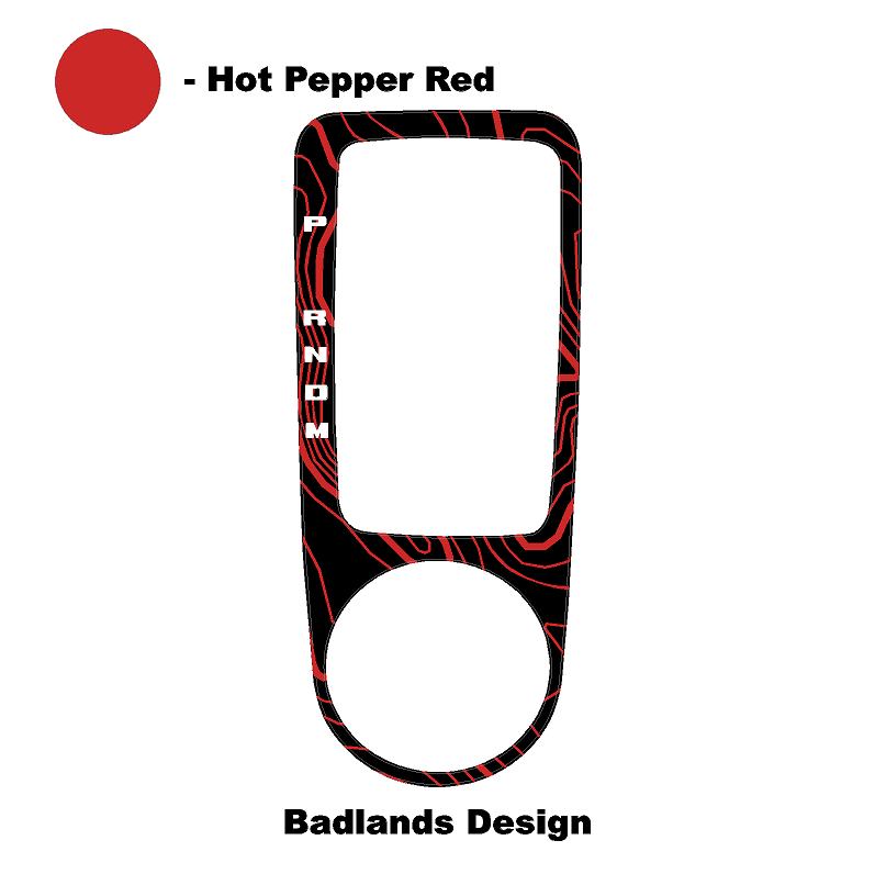 Topo Automatic Shifter Overlay (Printed Series) - 2021+ Bronco Automatic